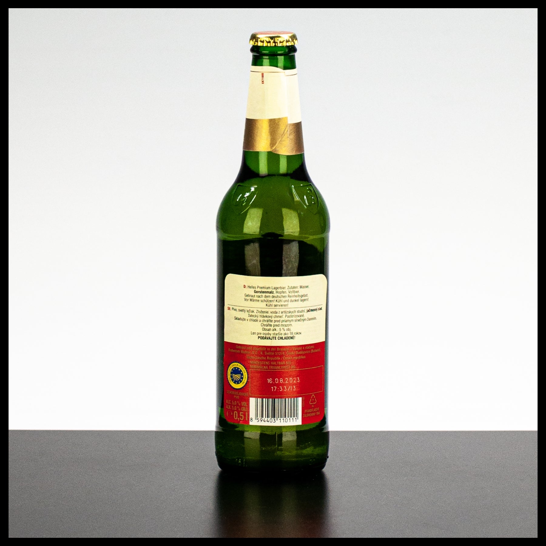 Budweiser Budvar Original Czech Lagerbier 0,5L - 5% Vol. - Trinklusiv
