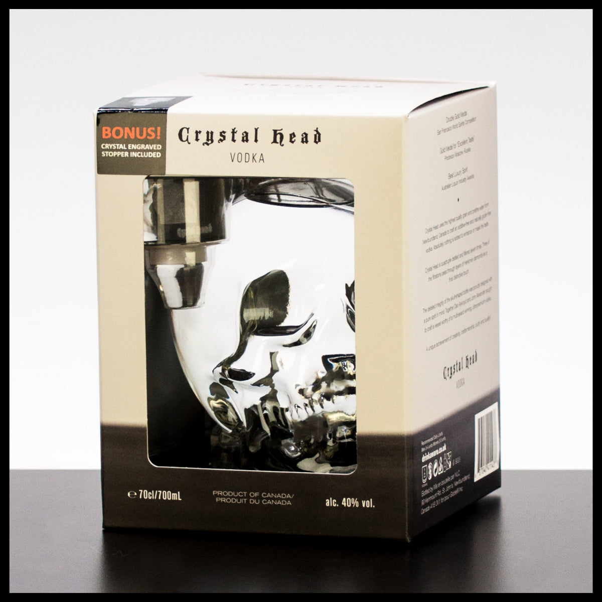 Crystal Head Vodka mit Glasstöpsel 0,7L - 40% Vol. - Trinklusiv
