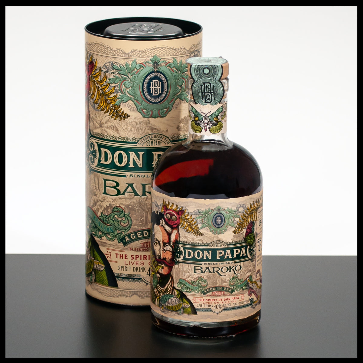 Don Papa Baroko Rum mit Geschenkdose 0,7L - 40% - Trinklusiv