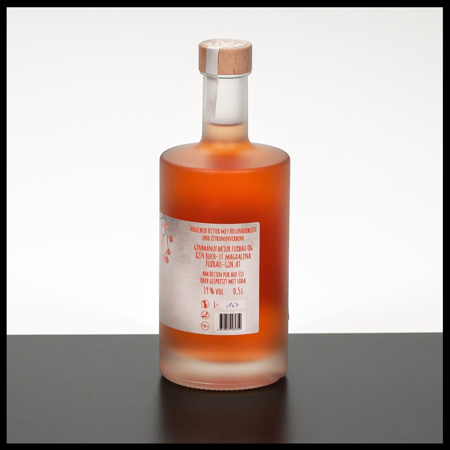 Fuxbau Vogelbeere Likör 0,5L - 19% Vol. - Trinklusiv