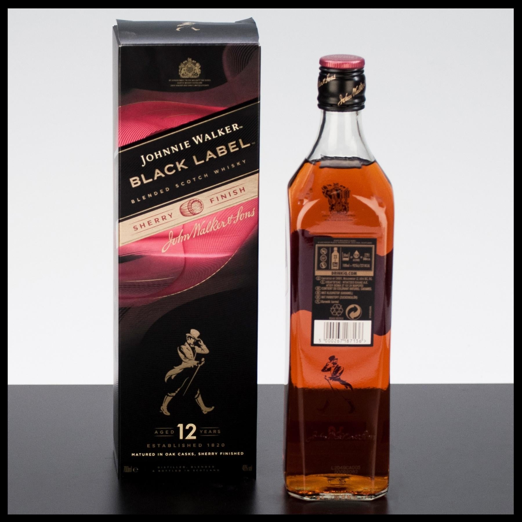 Johnnie Walker Black Label 12 YO Sherry Finish Edition 0,7L - 40% Vol. - Trinklusiv