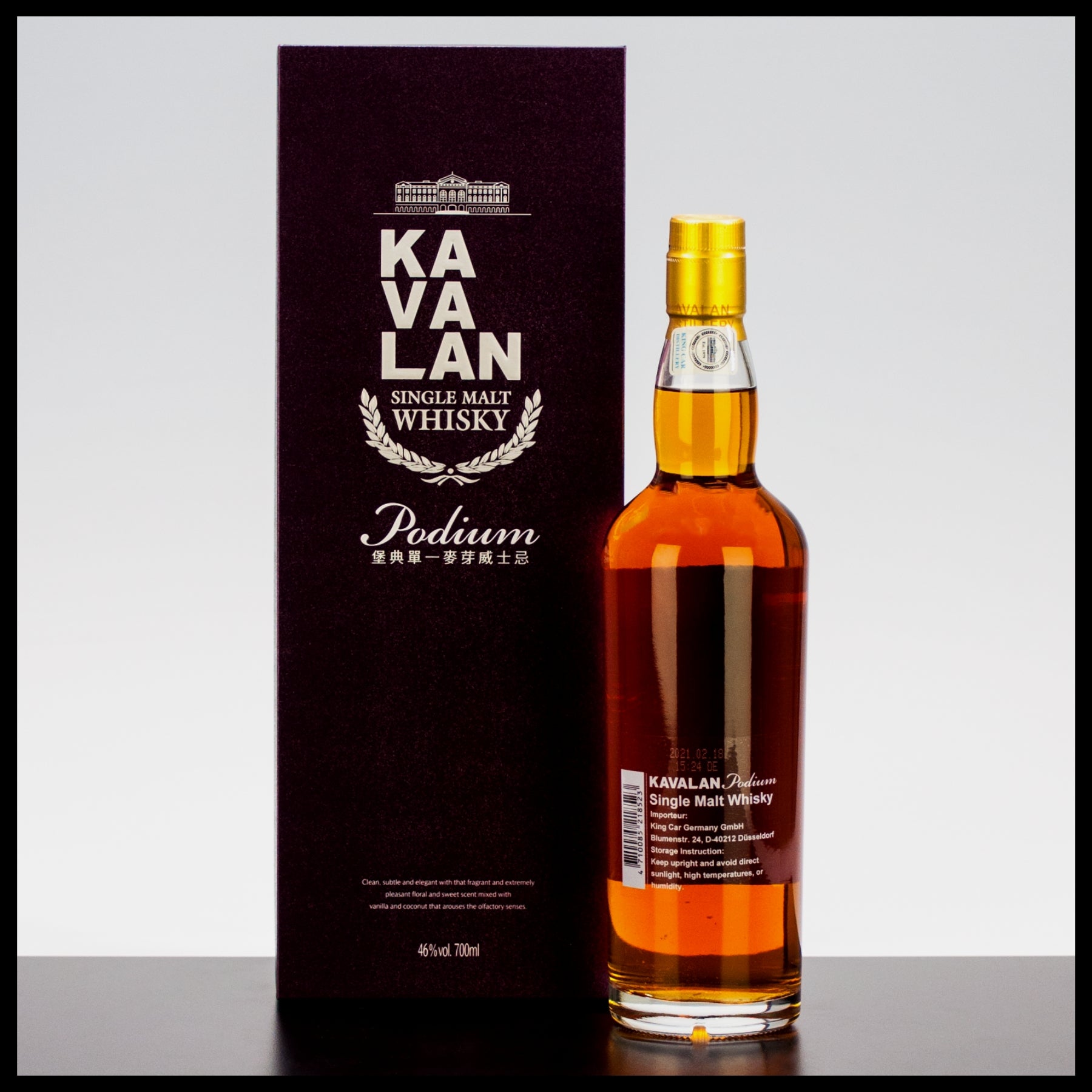Kavalan Podium Single Malt Whisky 0,7L - 46% Vol. - Trinklusiv