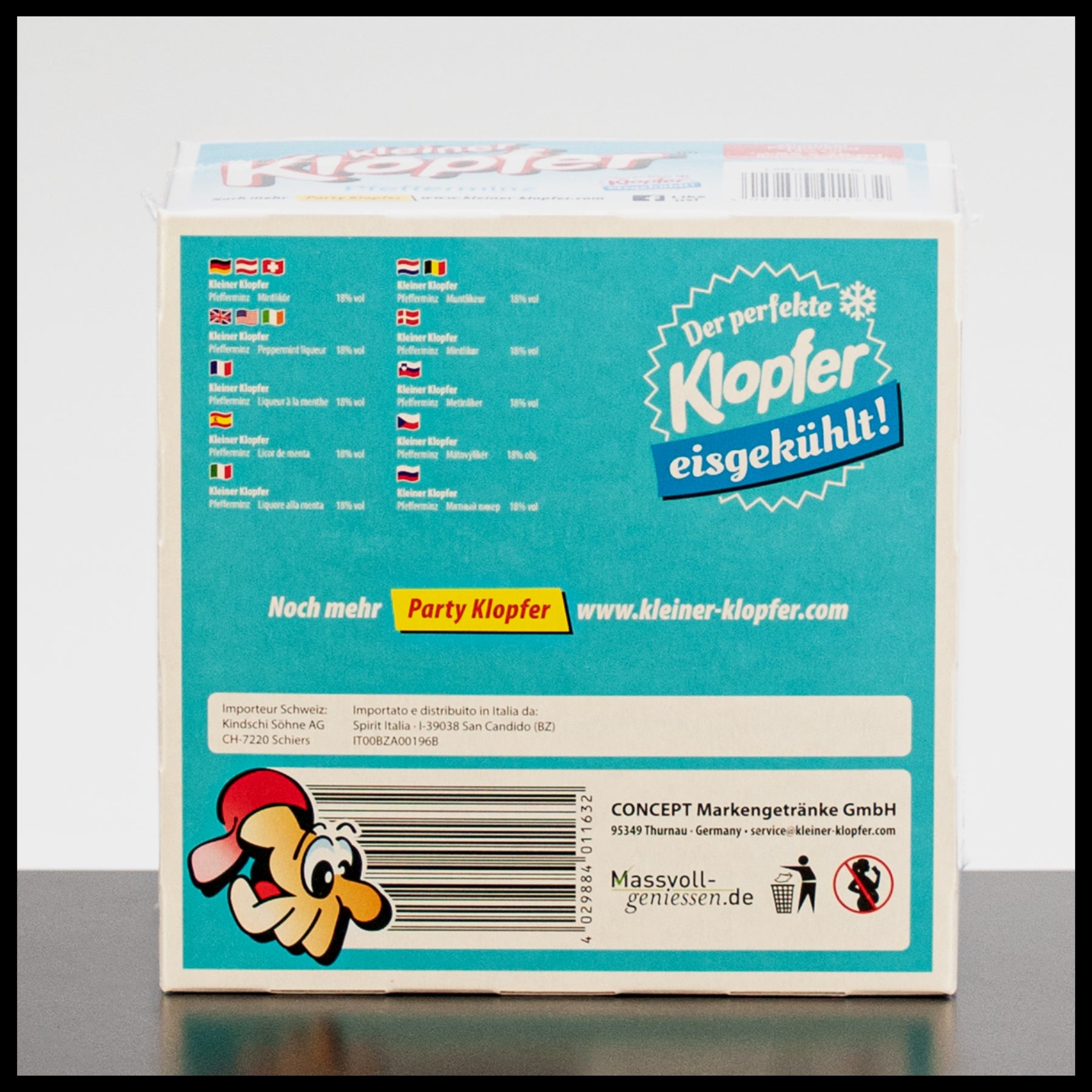 Kleiner Klopfer Pfefferminz 25x 0,02L - 18% Vol. - Trinklusiv