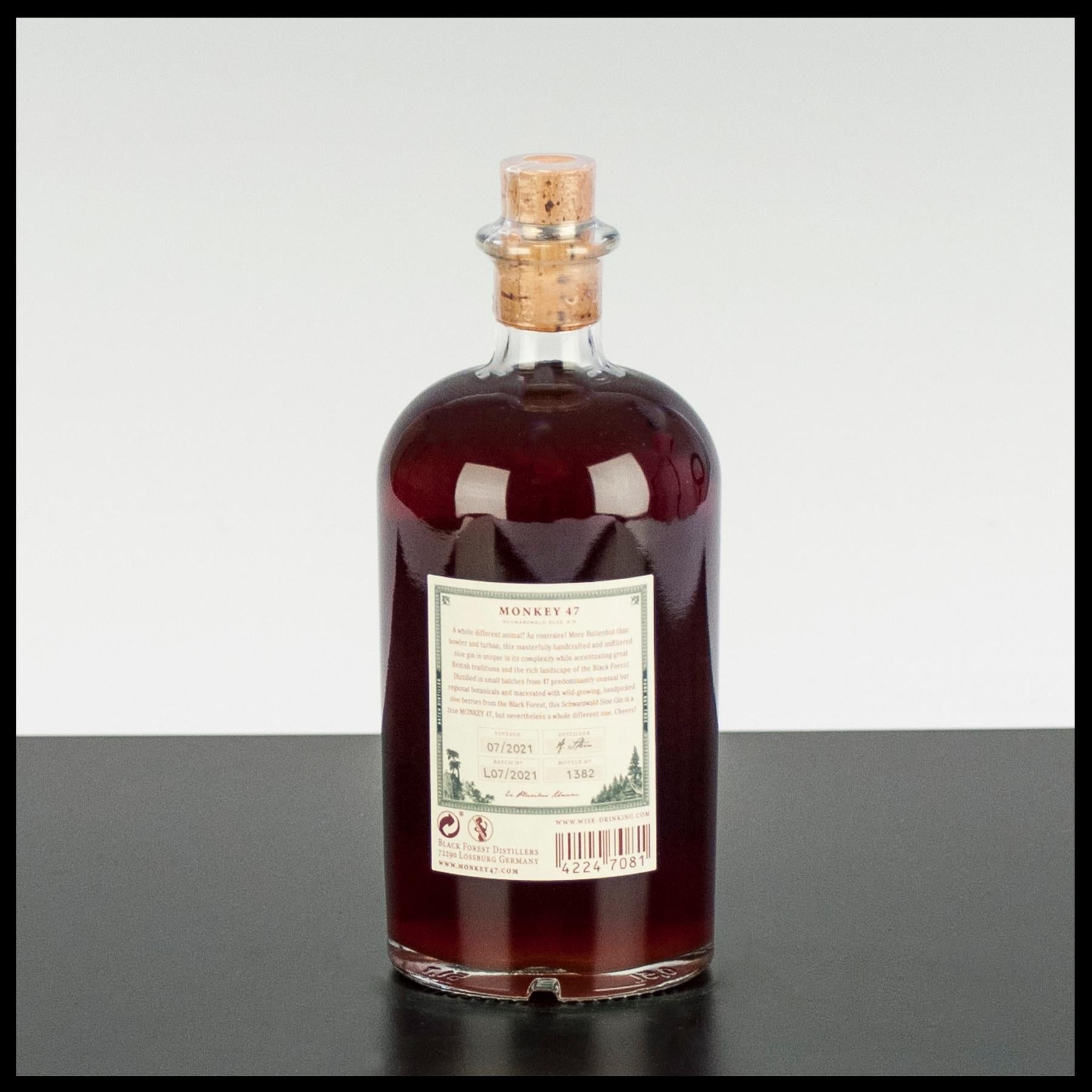 Monkey 47 Schwarzwald Sloe Gin 0,5L - 29% Vol. - Trinklusiv