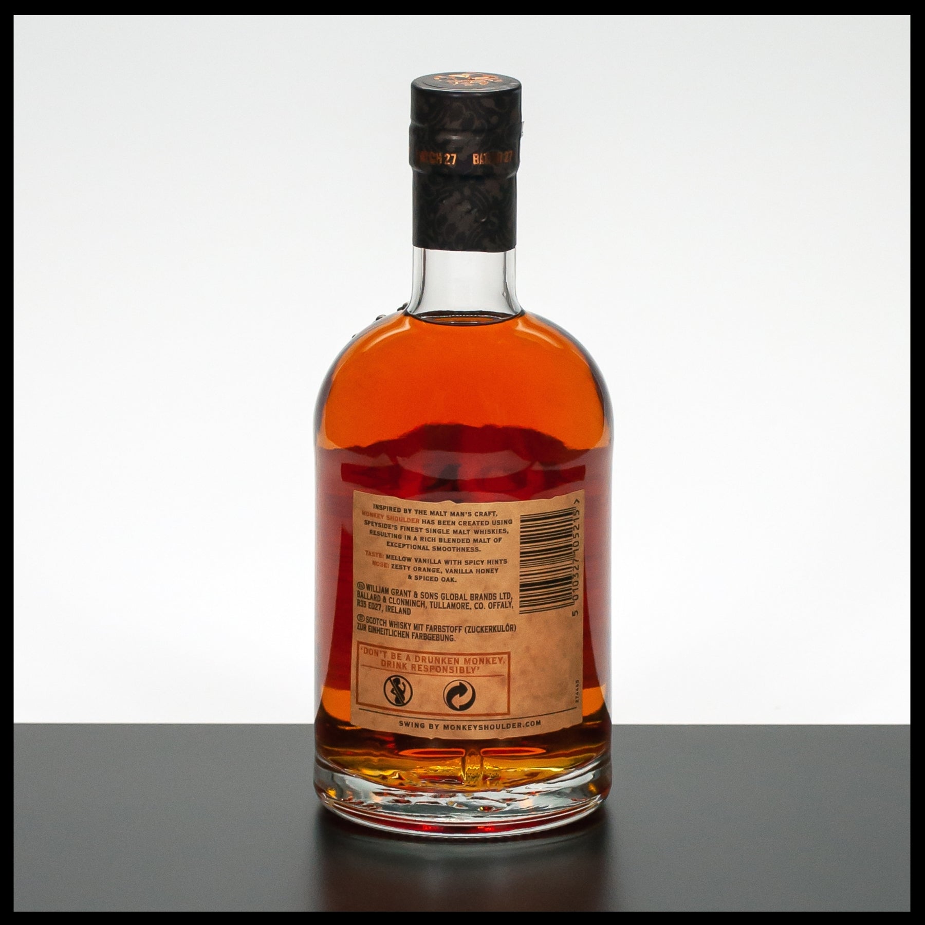 Monkey Shoulder Blended Malt Whisky 0,7L - 40% - Trinklusiv