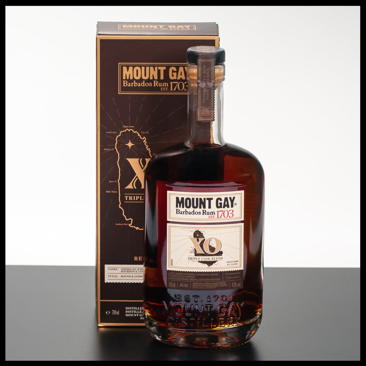 Mount Gay XO 0,7L - 43% Vol. - Trinklusiv
