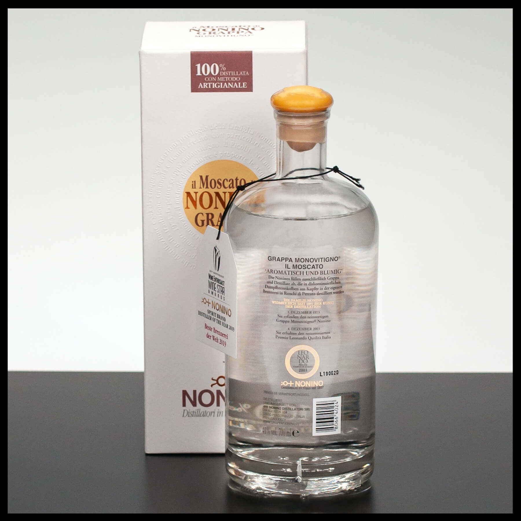 Nonino Grappa Il Moscato Monovitigno 0,7L - 41% Vol. - Trinklusiv