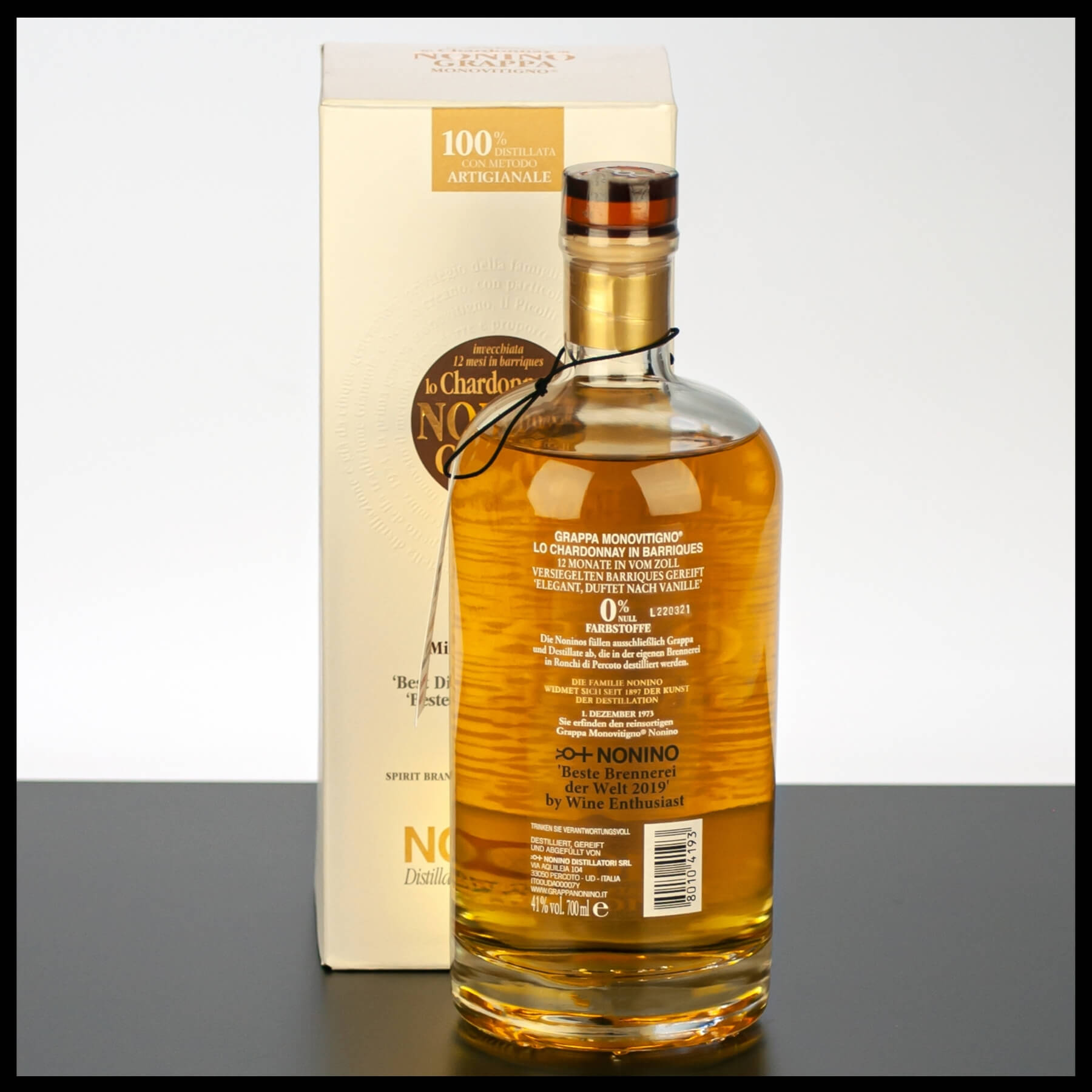 Nonino Grappa Lo Chardonnay Barrique Monovitigno 0,7L - 41% Vol. - Trinklusiv
