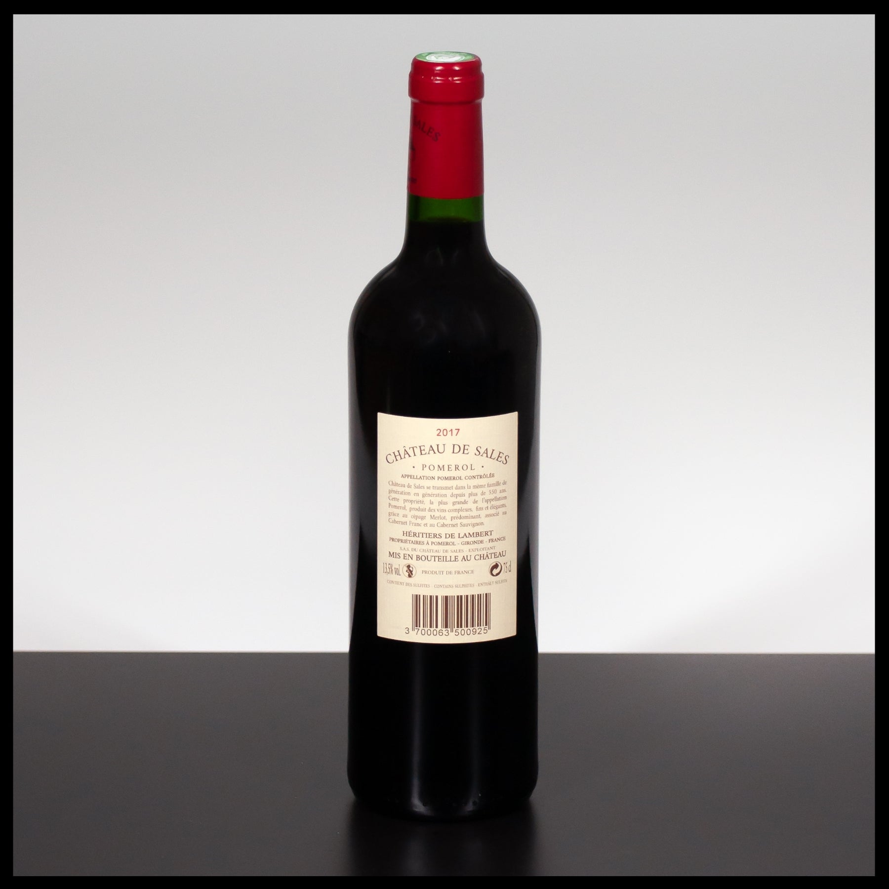 Chateau de Sales Pomerol 2017 0,75L - 13,5% - Trinklusiv