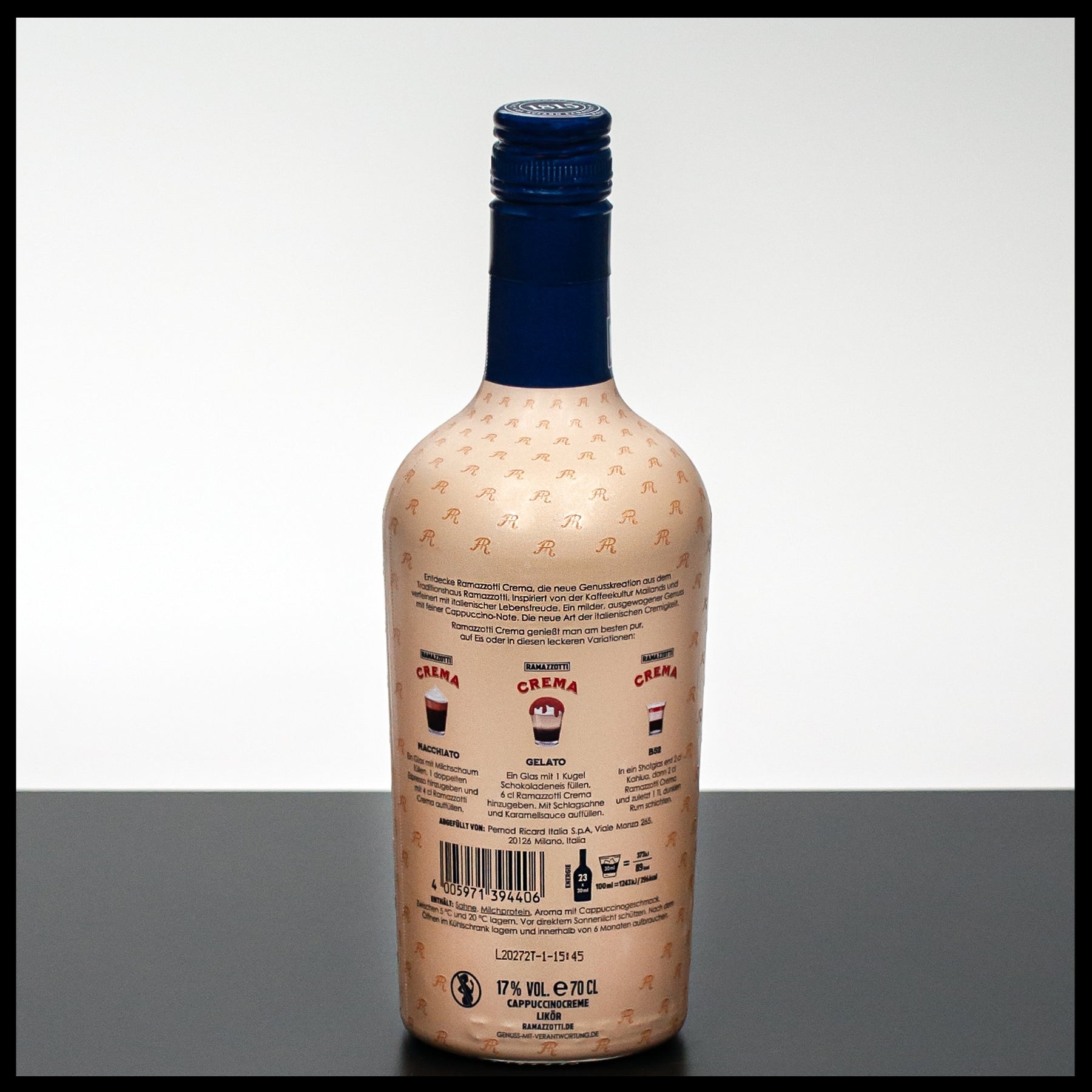 Ramazzotti Crema Cappuccino Creme 0,7L - 17% Vol. - Trinklusiv
