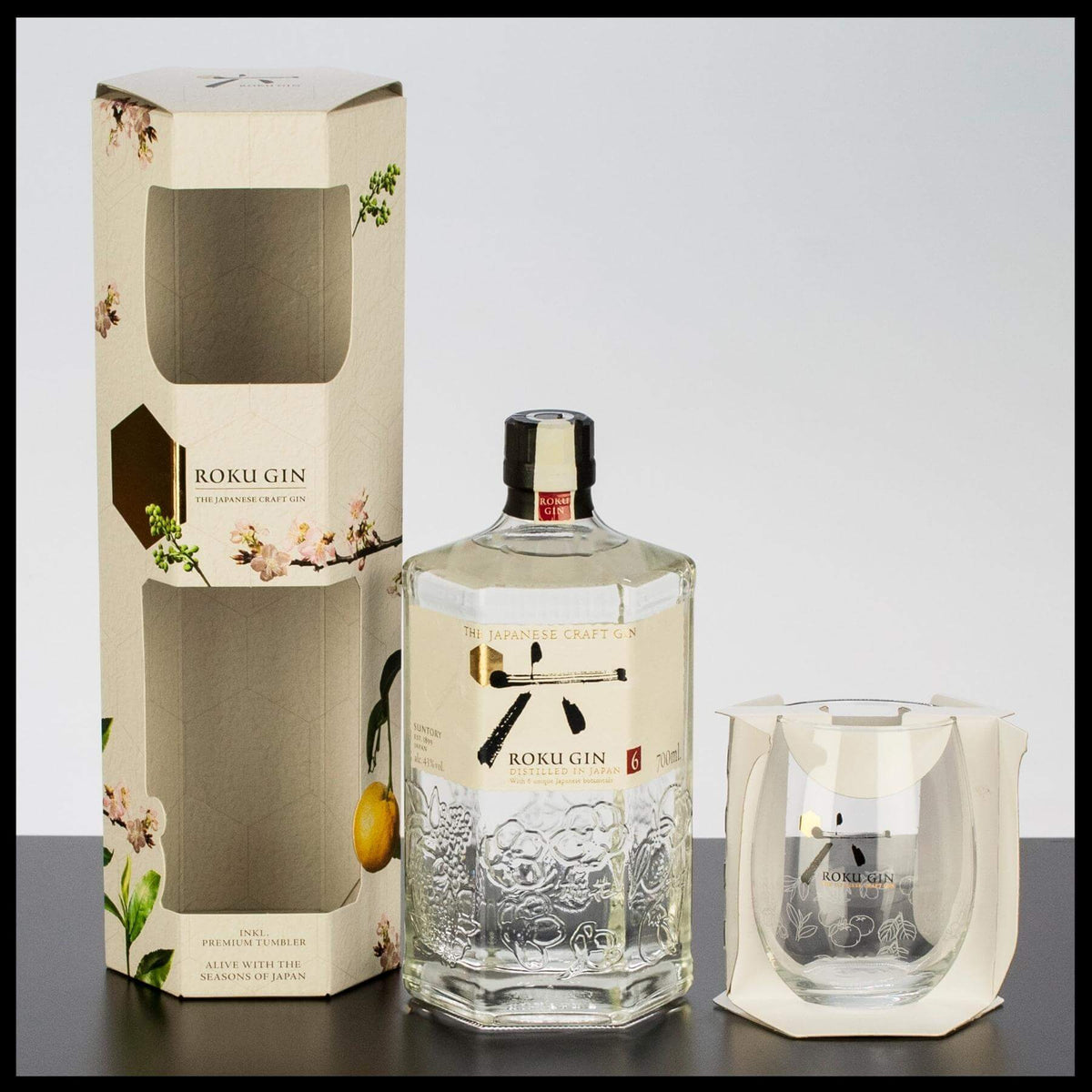 Roku Gin Geschenkbox mit Glas 0,7L - 43% Vol. - Trinklusiv