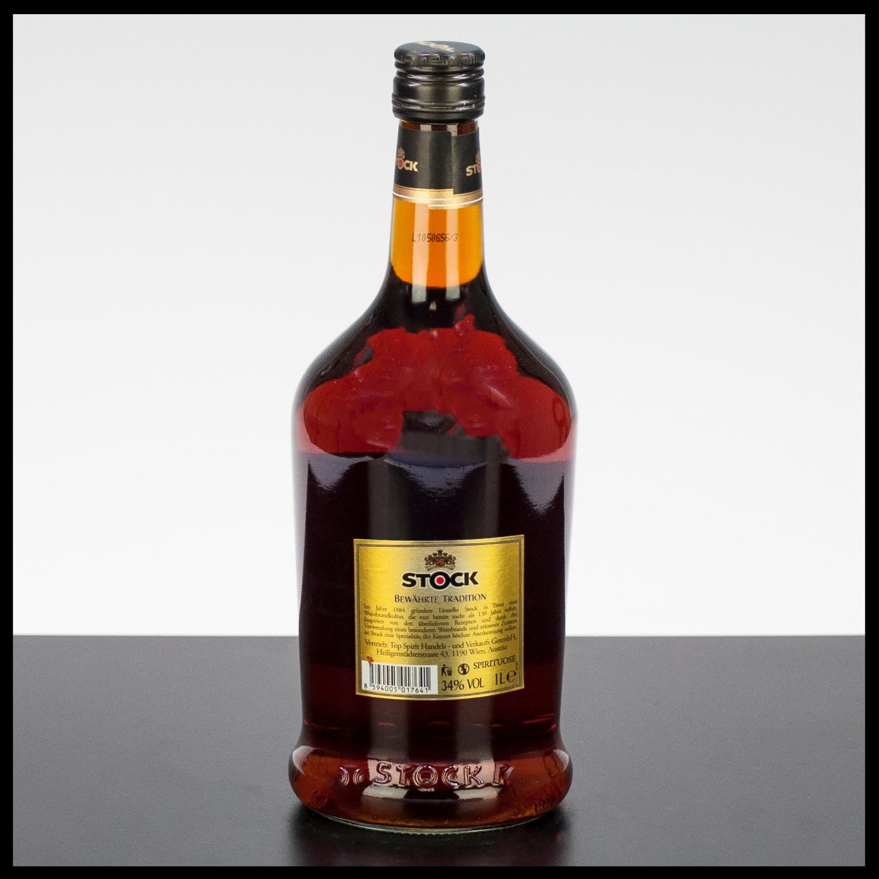 Stock Bewährte Tradition Weinbrand 1L - 34% Vol. - Trinklusiv