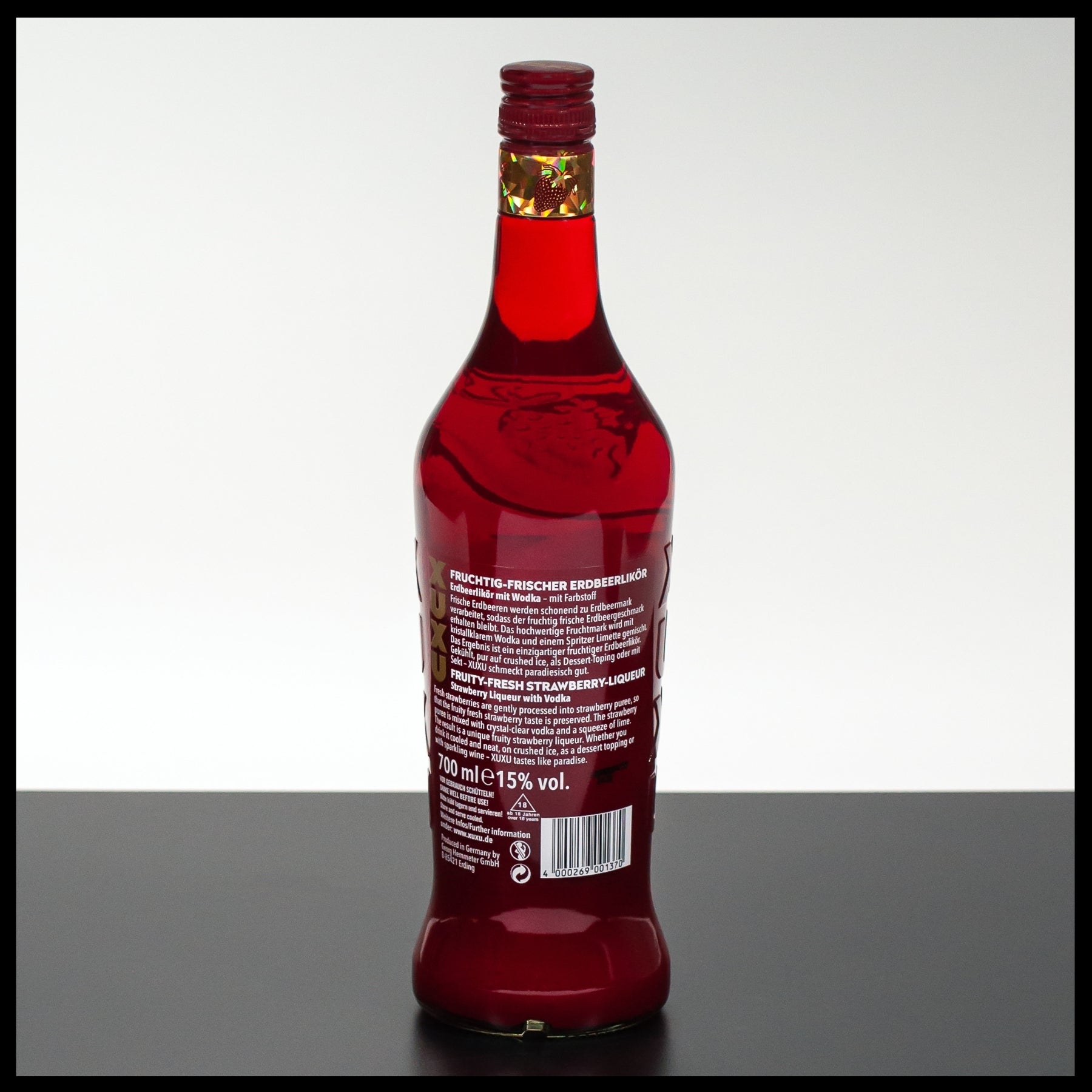 Xuxu Erdbeerlikör 0,7L - 15% Vol. - Trinklusiv