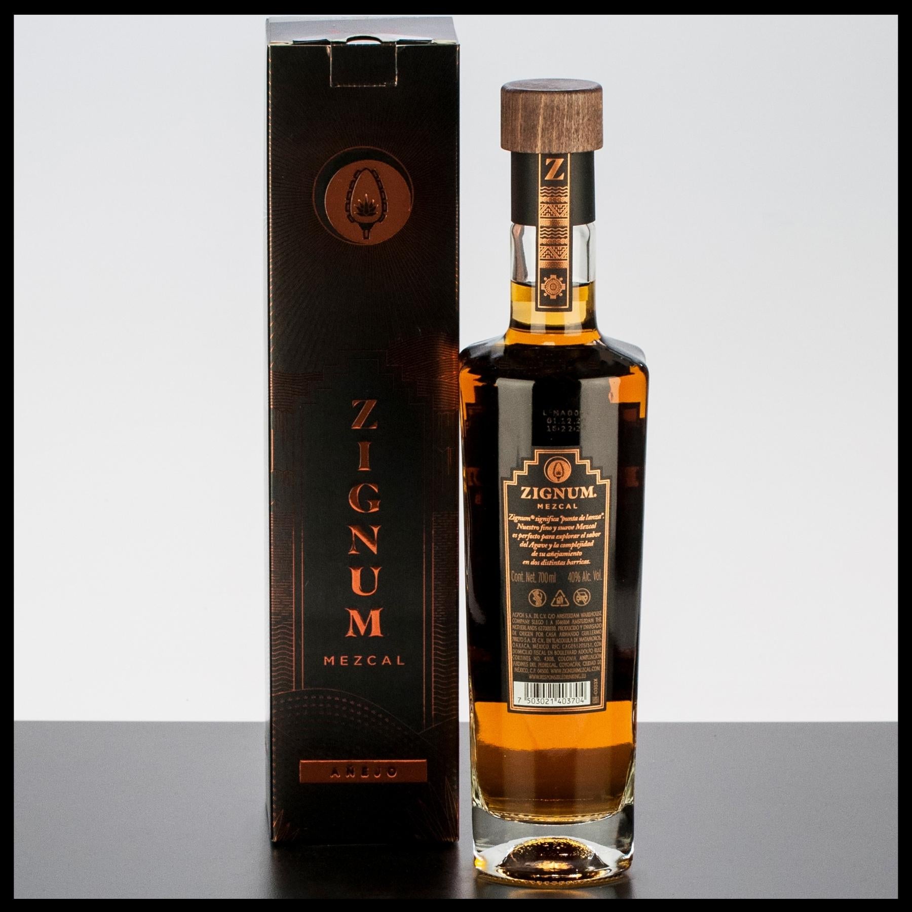 Zignum Mezcal Anejo 0,7L - 38% Vol. - Trinklusiv