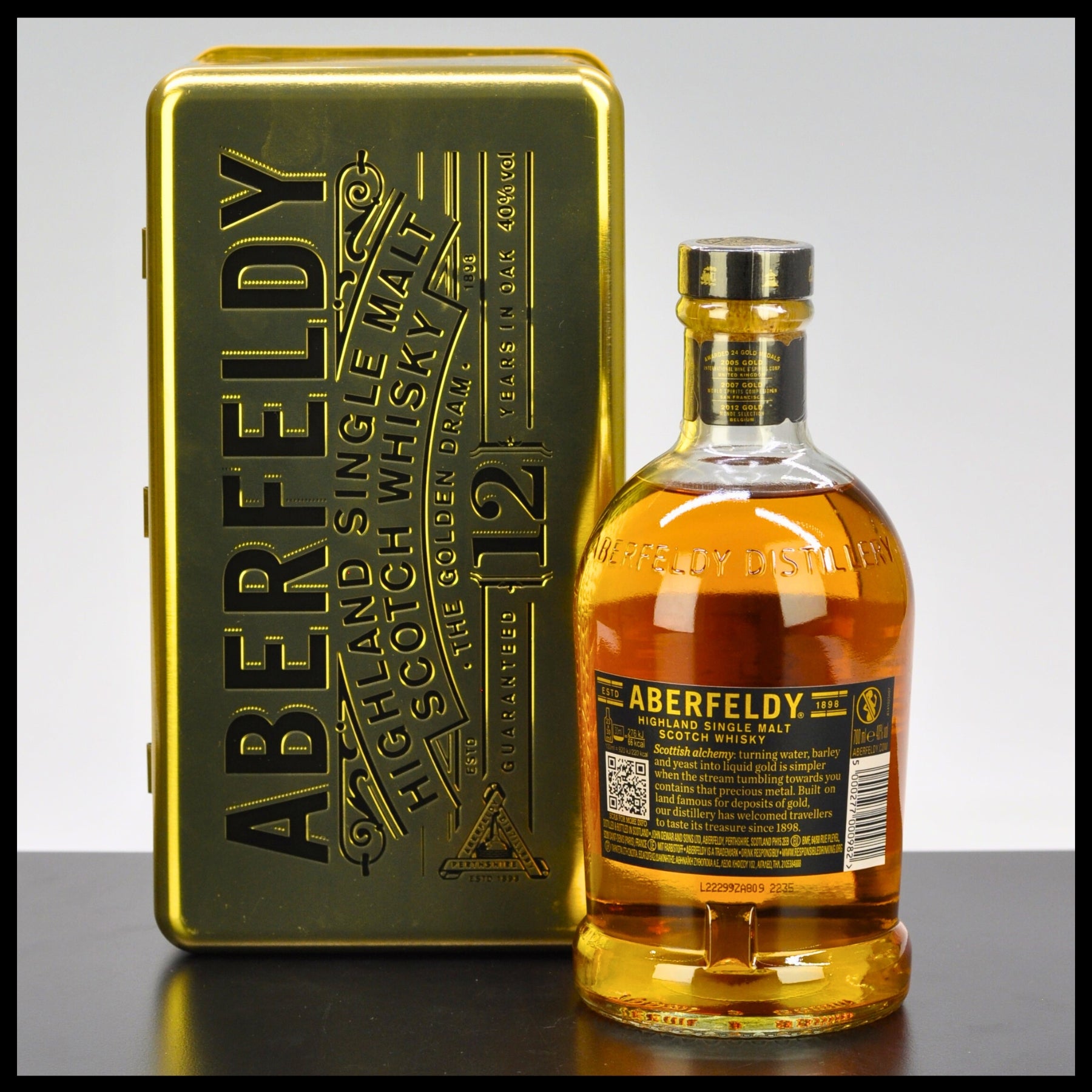 Aberfeldy 12 YO Highland Single Malt Whisky Goldbarren Edition 0,7L - 40% Vol.