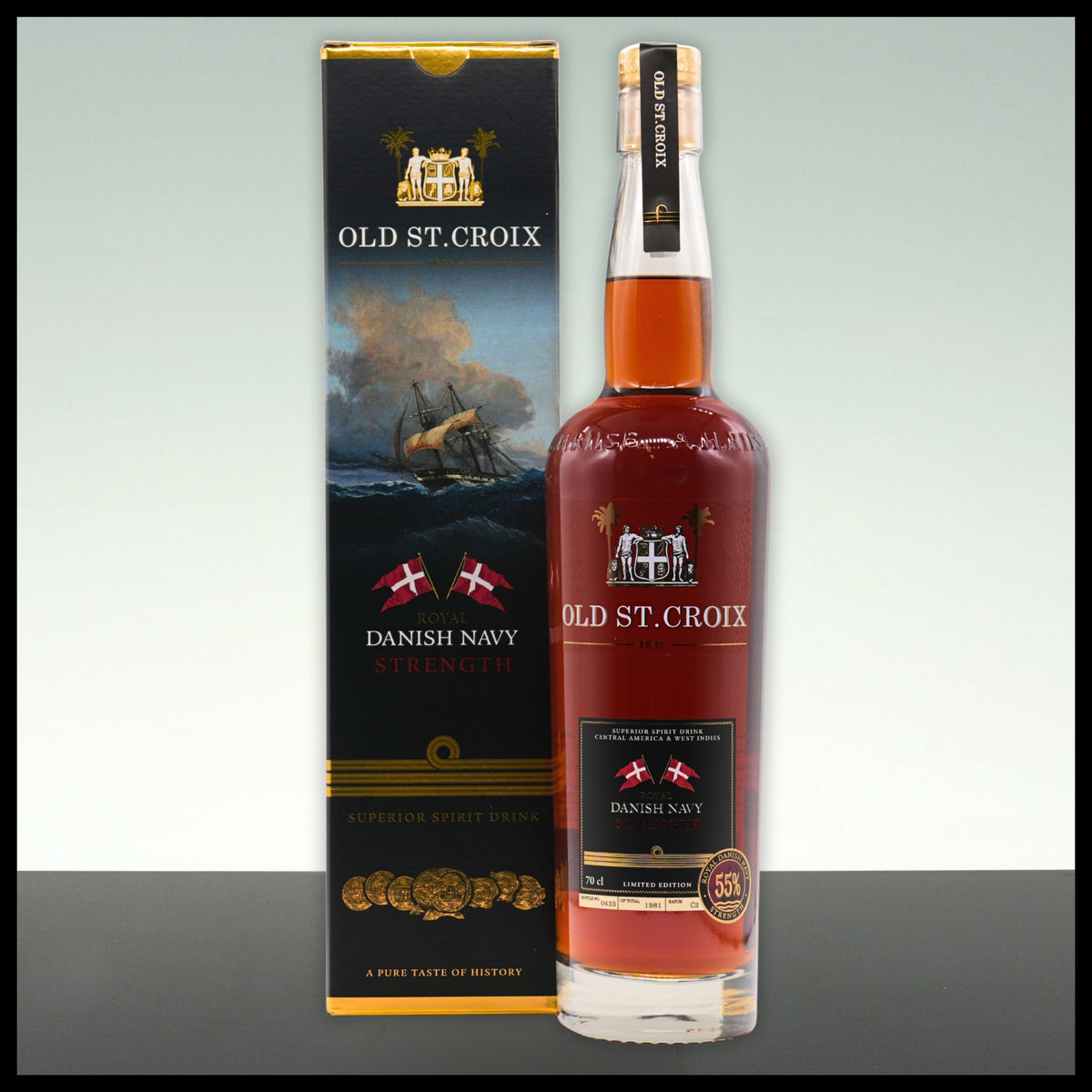 A.H. Riise Old St. Croix Royal Danish Navy STRENGTH 0,7L - 55% Vol. - Trinklusiv