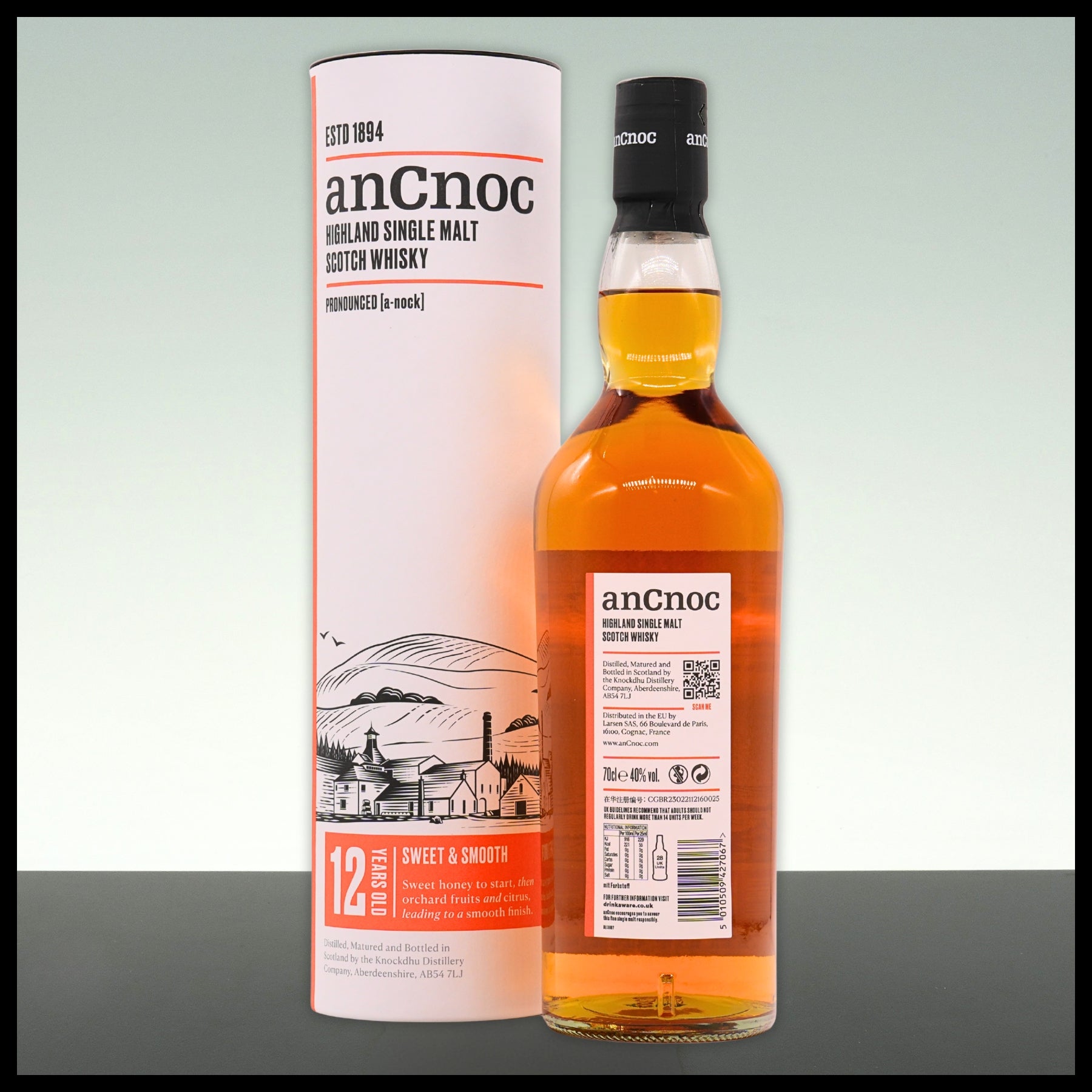 AnCnoc 12 YO Highland Single Malt Whisky 0,7L - 40% Vol.