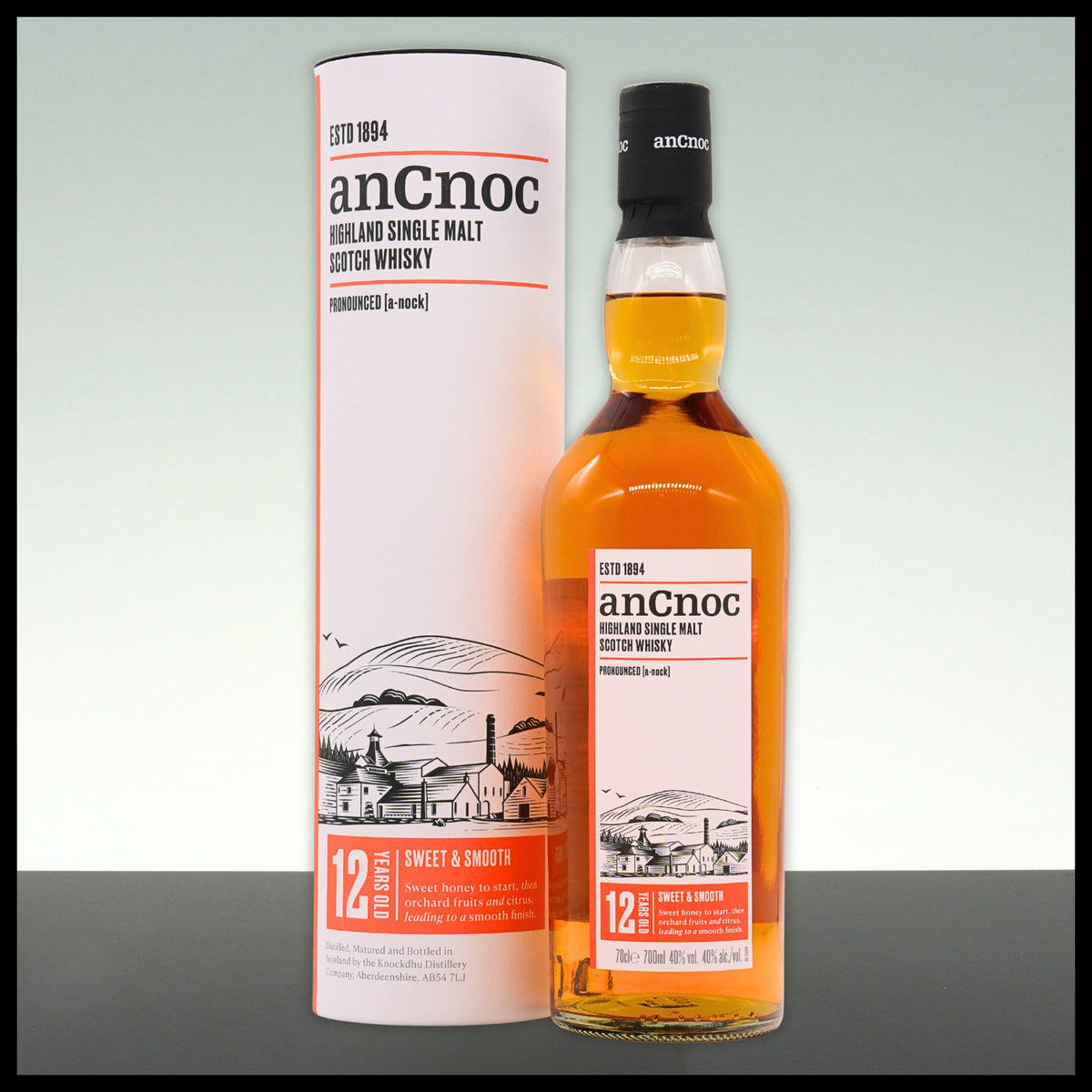 AnCnoc 12 YO Highland Single Malt Whisky 0,7L - 40% Vol.