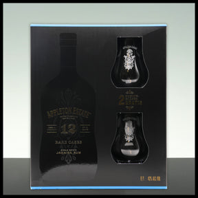 Appleton Estate 12 YO Rare Casks Rum Geschenkbox mit 2 Gläsern 0,7L - 43% Vol. - Trinklusiv