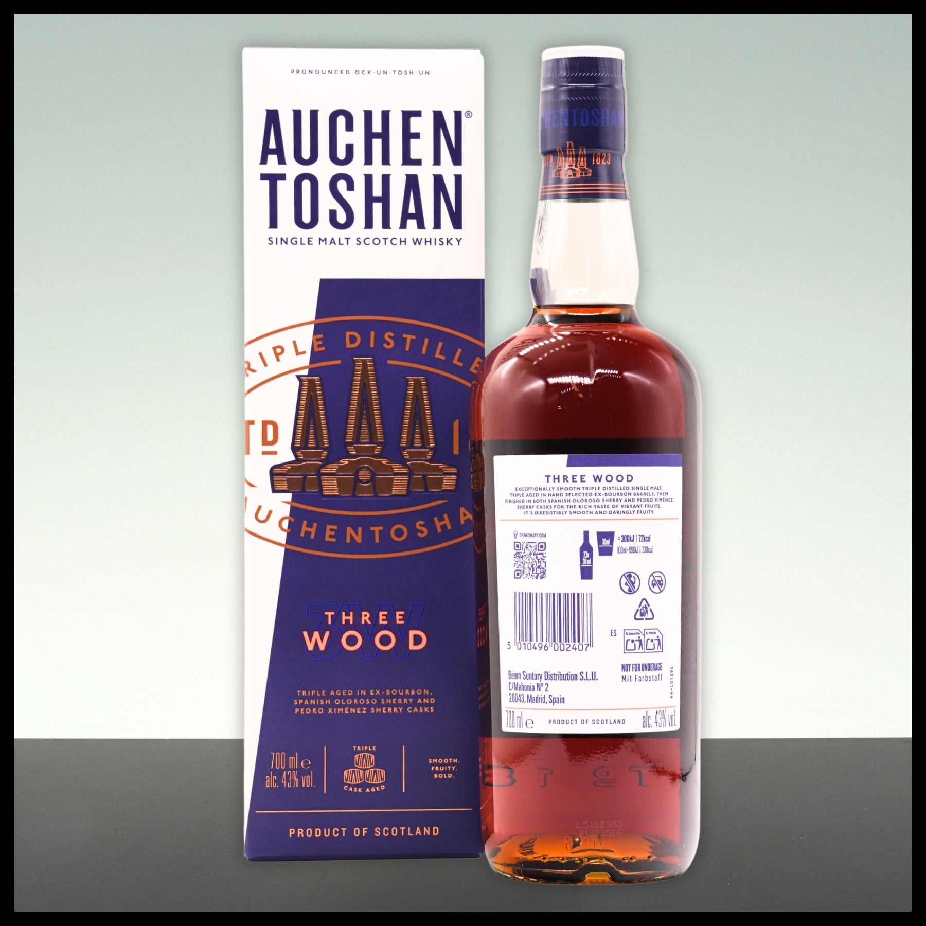 Auchentoshan Three Wood Single Malt Whisky 0,7L - 43% Vol. - Trinklusiv