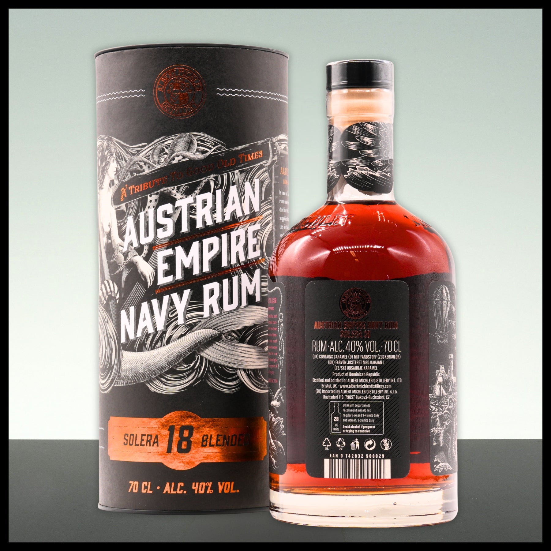 Austrian Empire Navy Rum Solera 18 YO 0,7L - 40% Vol. - Trinklusiv
