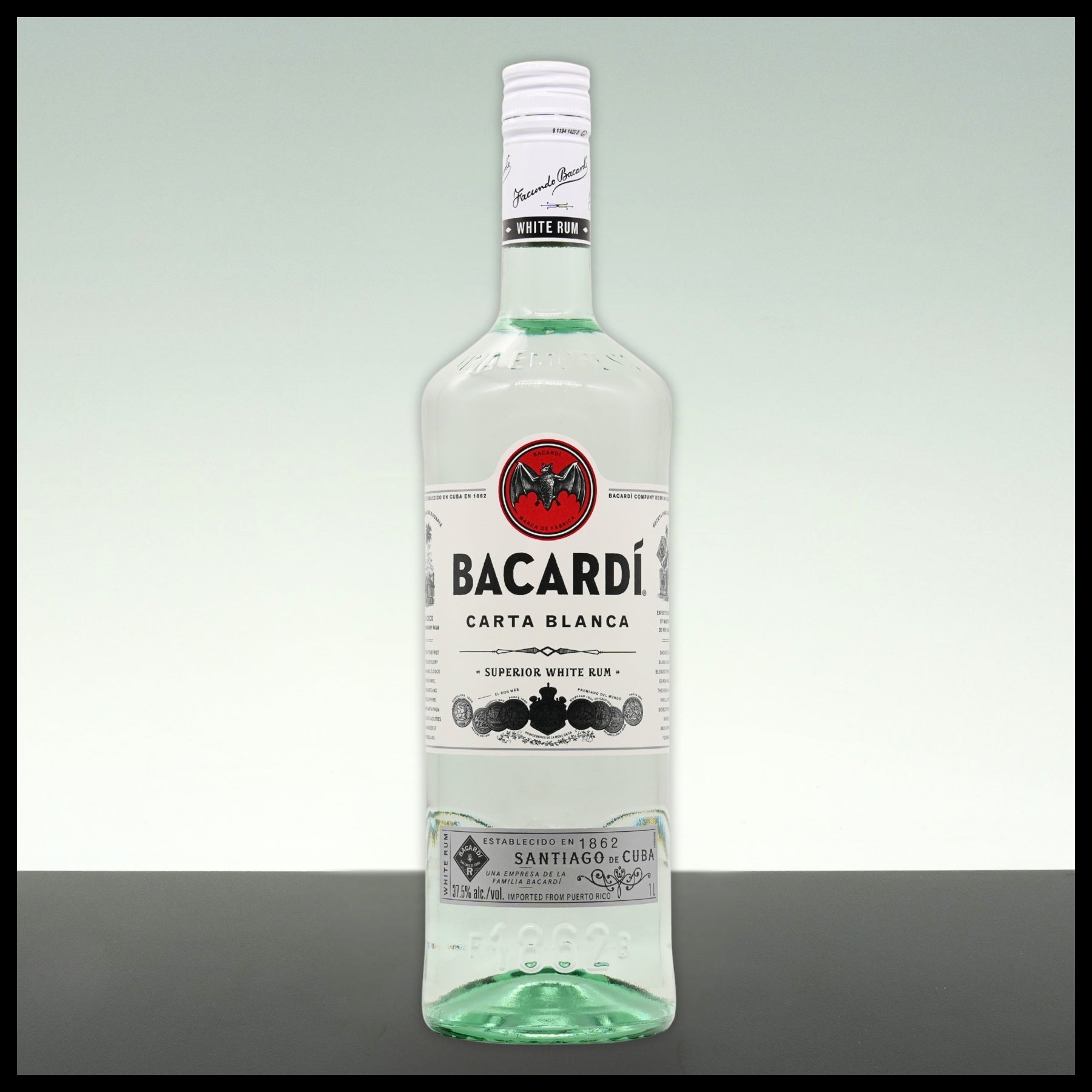 Bacardi Carta Blanca Superior White Rum 1L - 37,5% Vol. - Trinklusiv