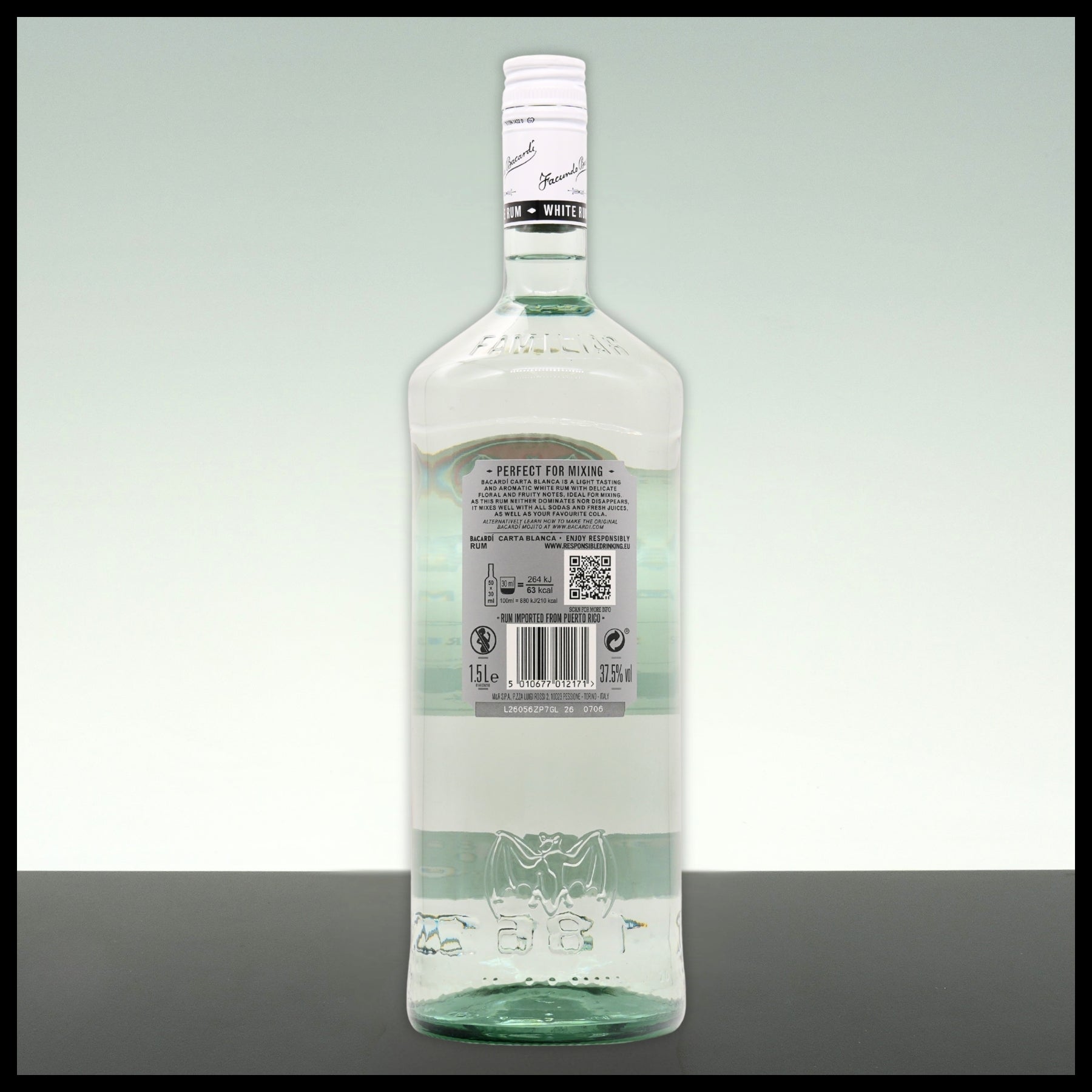 Bacardi Carta Blanca Superior White Rum 1,5L - 37,5% Vol.