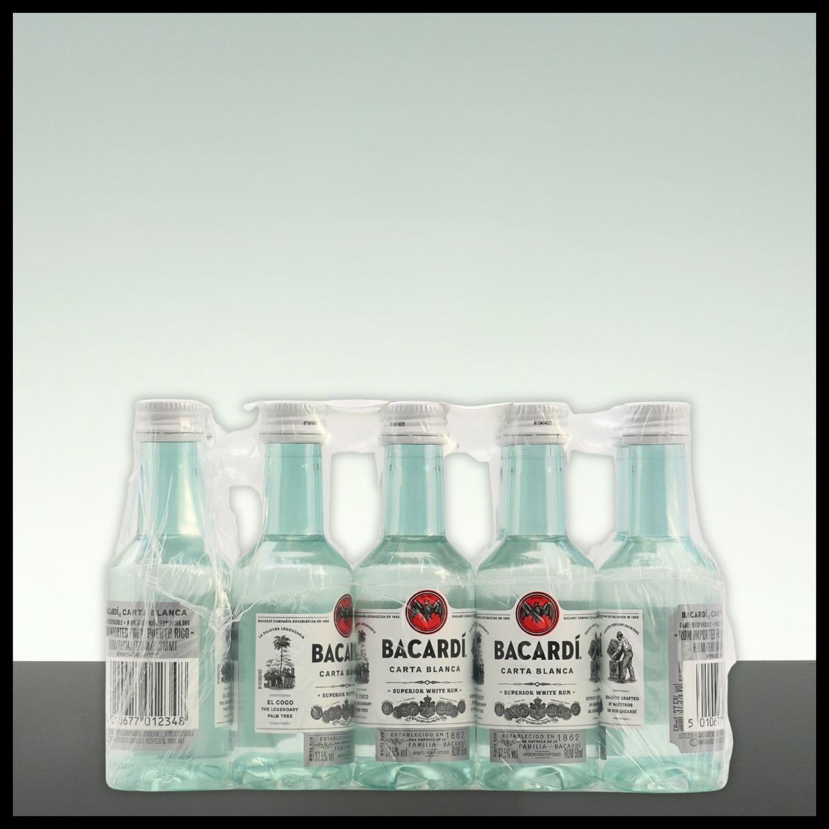 Bacardi Carta Blanca Superior White Rum PET Miniaturen 10x 0,05L - 37,5% Vol. - Trinklusiv