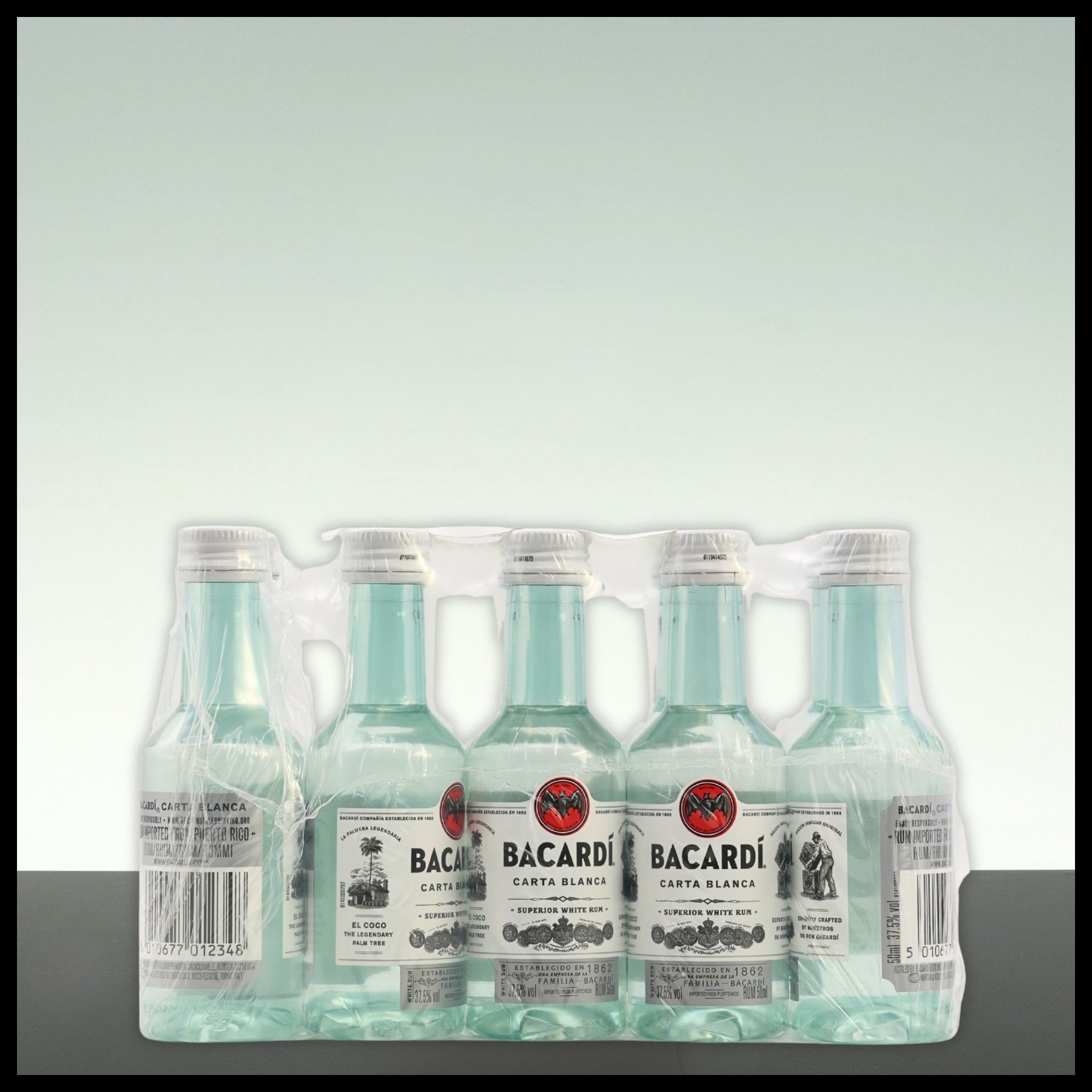 Bacardi Carta Blanca Superior White Rum PET Miniaturen 10x 0,05L - 37,5% Vol.