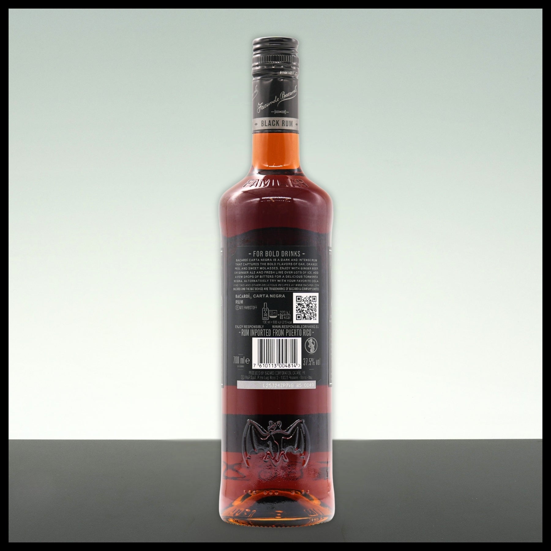 Bacardi Carta Negra Superior Black Rum 0,7L - 37,5% Vol.