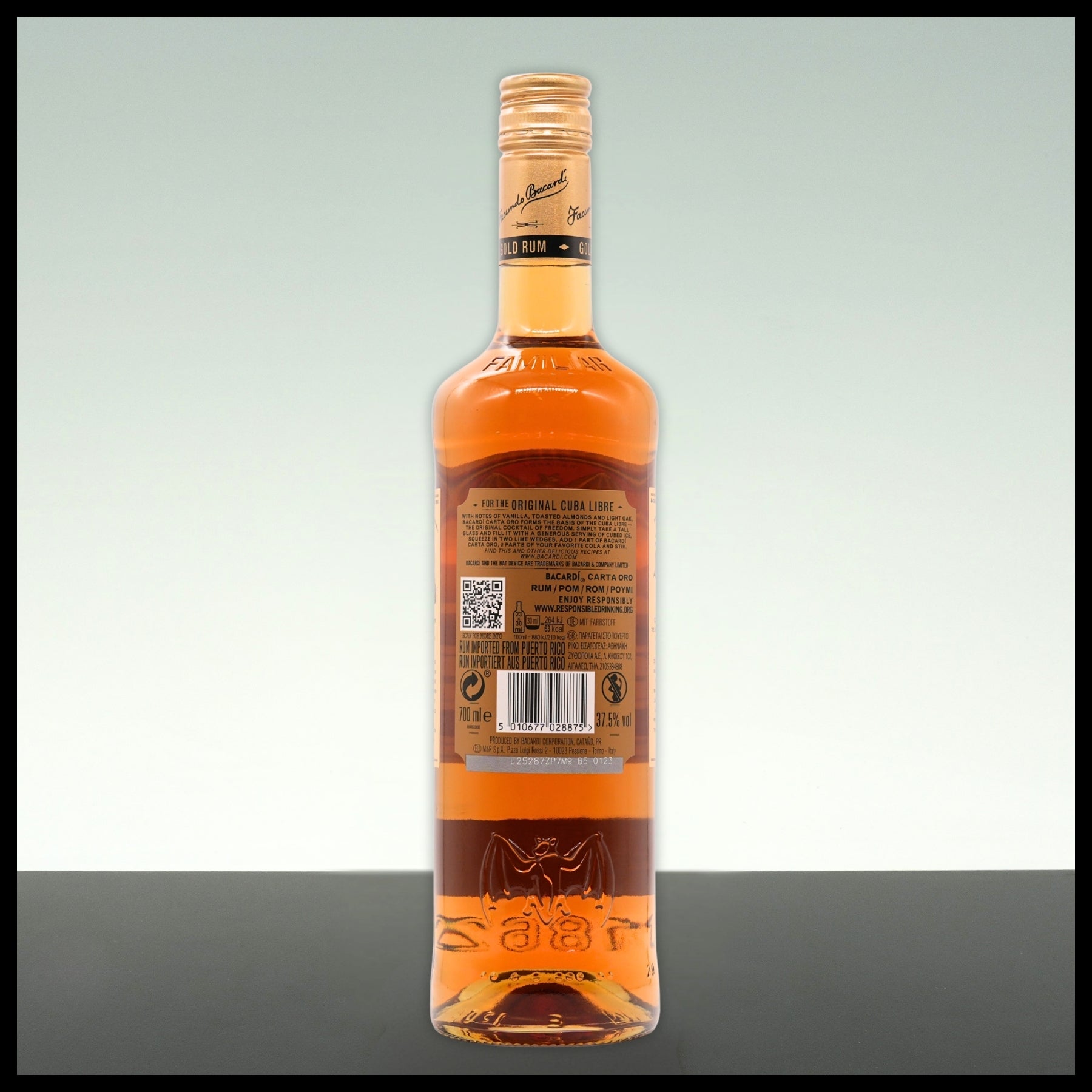 Bacardi Carta Oro Superior Gold Rum 0,7L - 37,5% Vol. - Trinklusiv