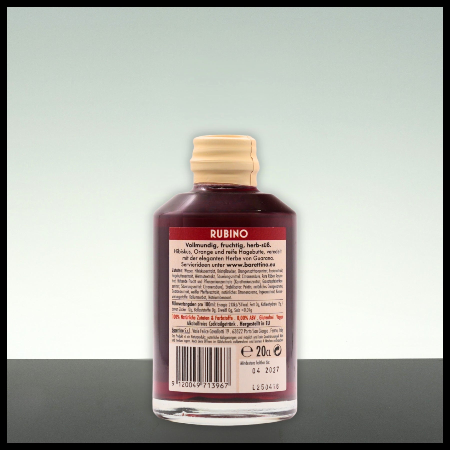 Barettino RUBINO Alkoholfreier Aperitif 0,2L