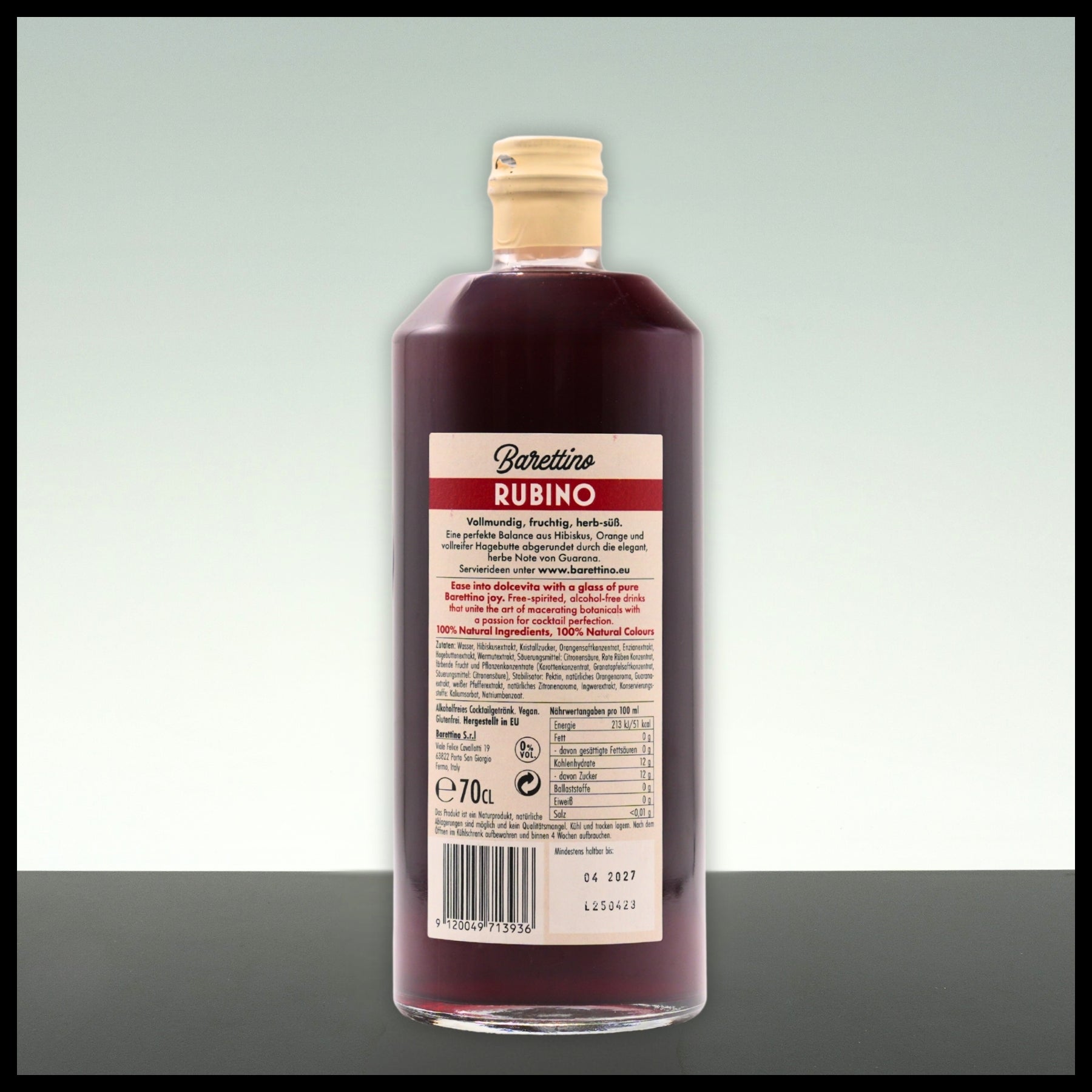 Barettino RUBINO Alkoholfreier Aperitif 0,7L