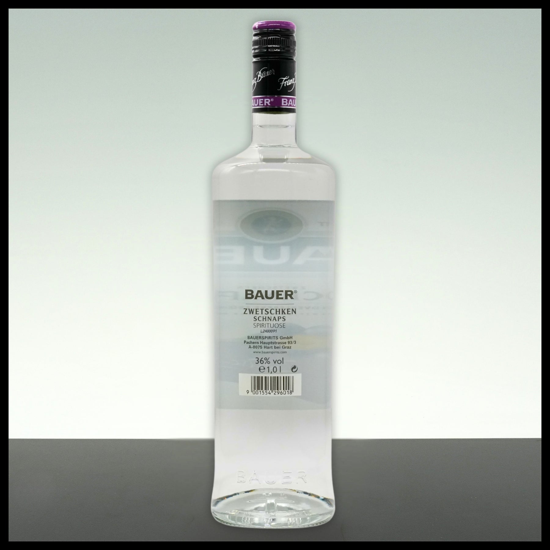 Bauer Zwetschken Schnaps 1L - 36% Vol. - Trinklusiv