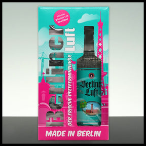 Berliner Luft Pfefferminzlikör mit 2 Shot-Gläsern 0,7L - 18% Vol. - Trinklusiv