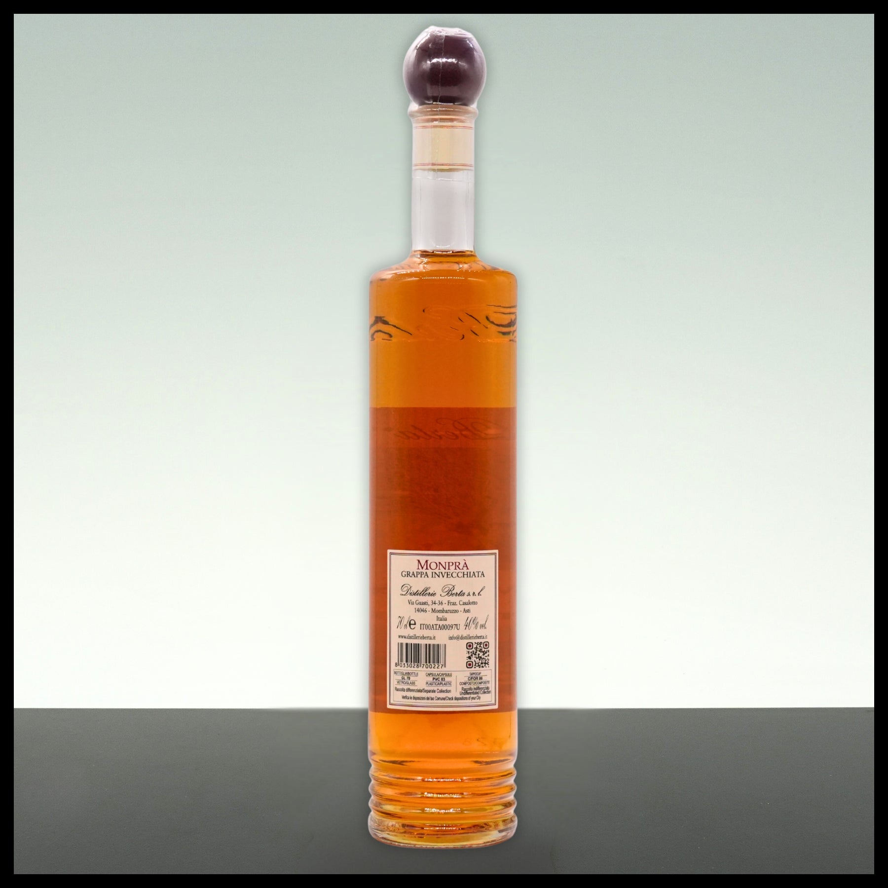 Berta Monpra Grappa Invecchiata 0,7L - 40% Vol. - Trinklusiv