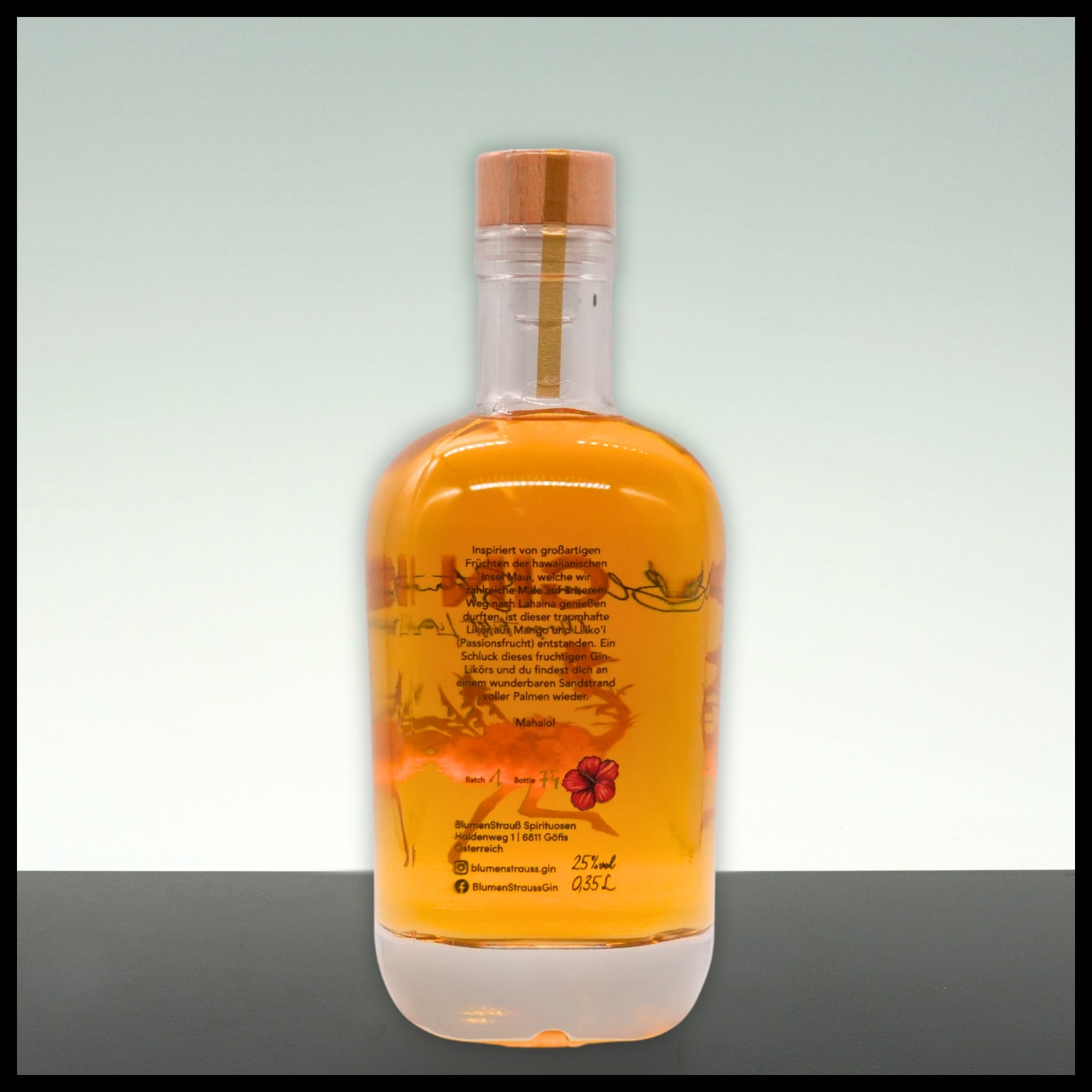 Blumenstrauß Mango-Passionsfrucht Gin-Likör 0,35L - 25% Vol. - Trinklusiv