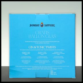 Bombay Sapphire London Dry Gin Geschenkbox mit Glas 0,7L - 40% Vol.