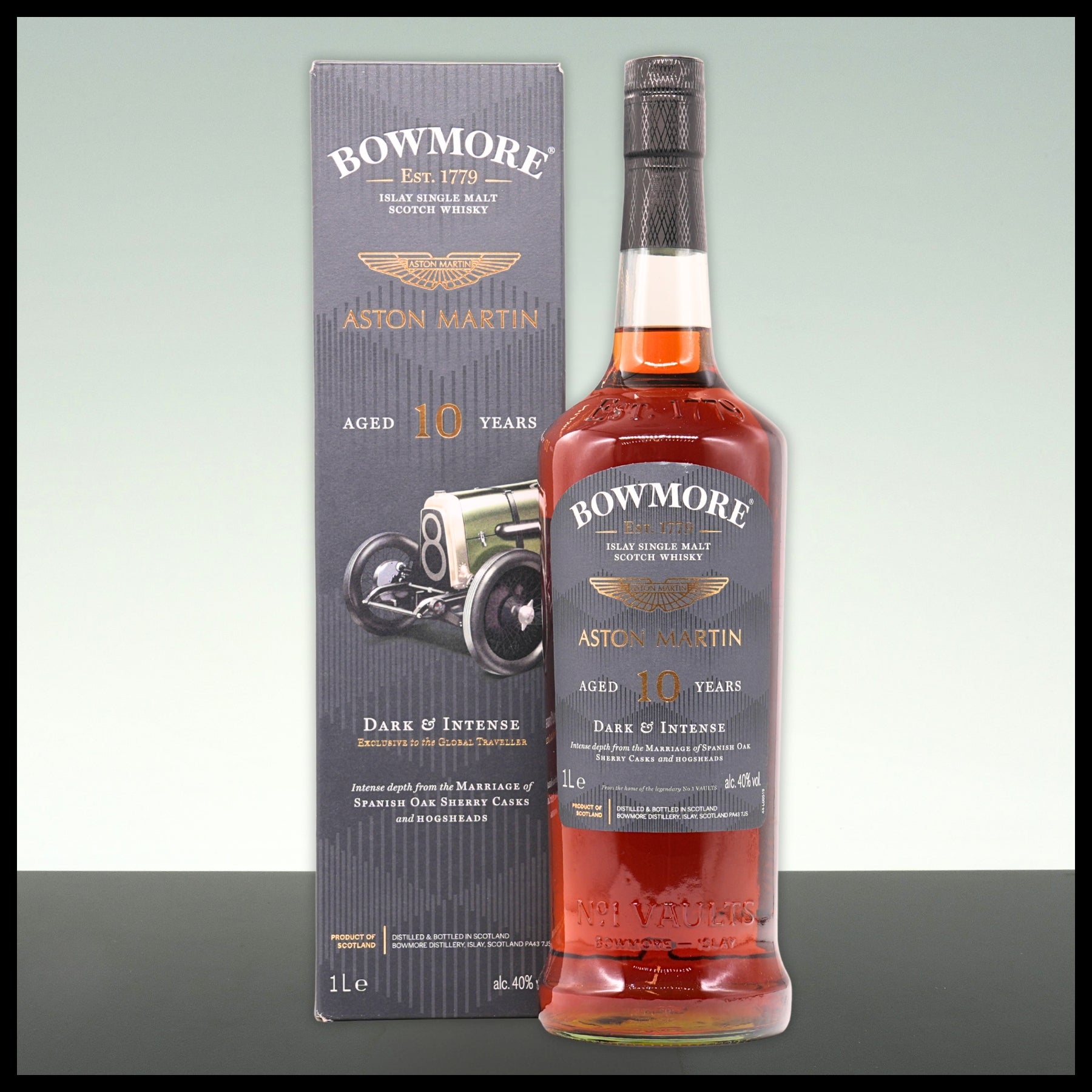 Bowmore 10 YO Aston Martin Dark & Intense 2022 Whisky 1L - 40% Vol. - Trinklusiv