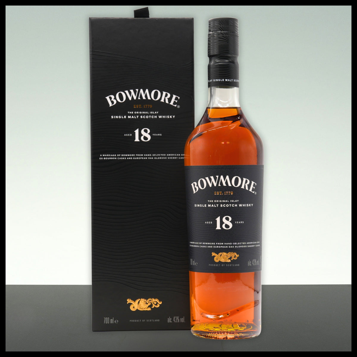Bowmore 18 YO Islay Single Malt Whisky 0,7L - 43% Vol. - Trinklusiv