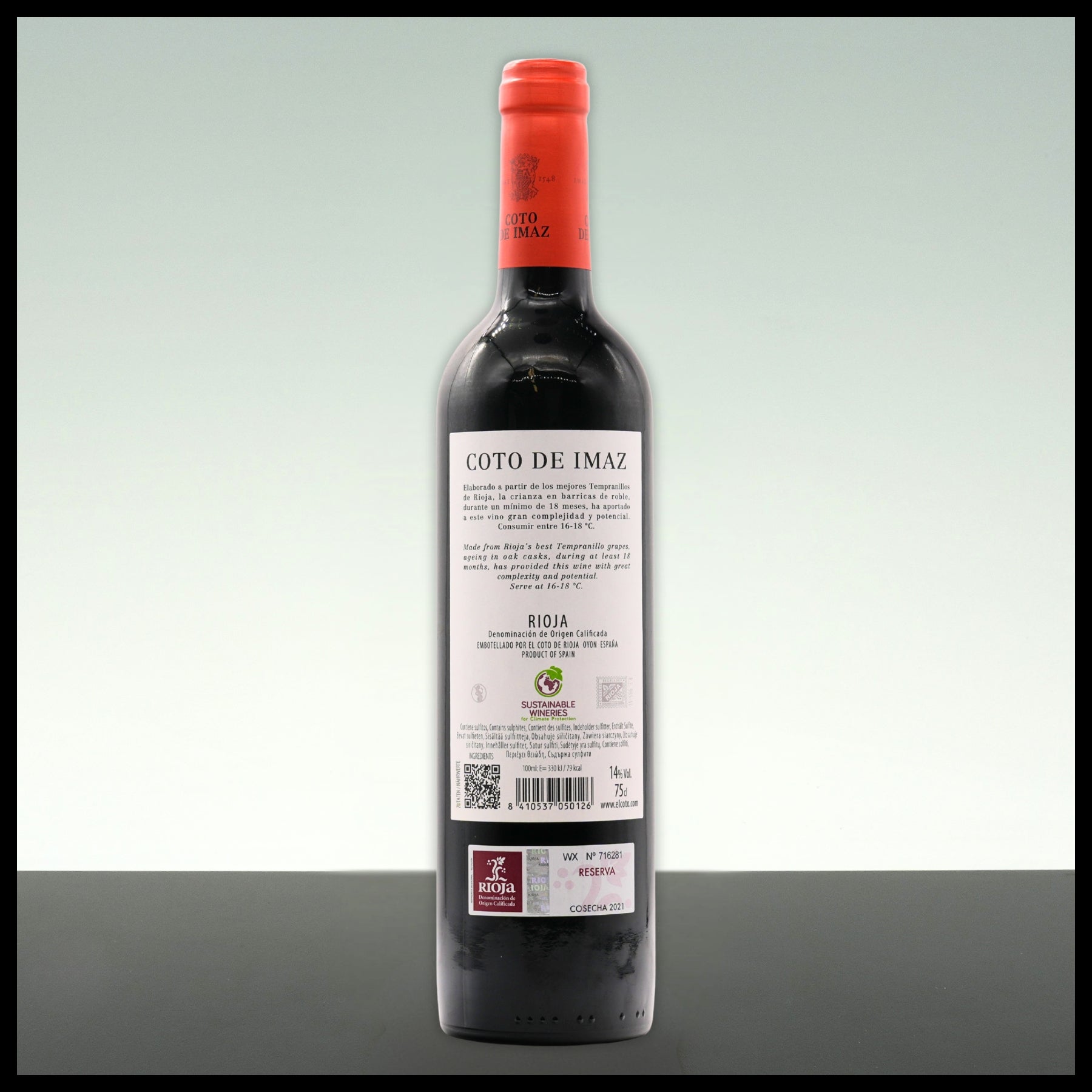 Coto de Imaz Rioja Reserva 2021 0,75L - 14% Vol. - Trinklusiv