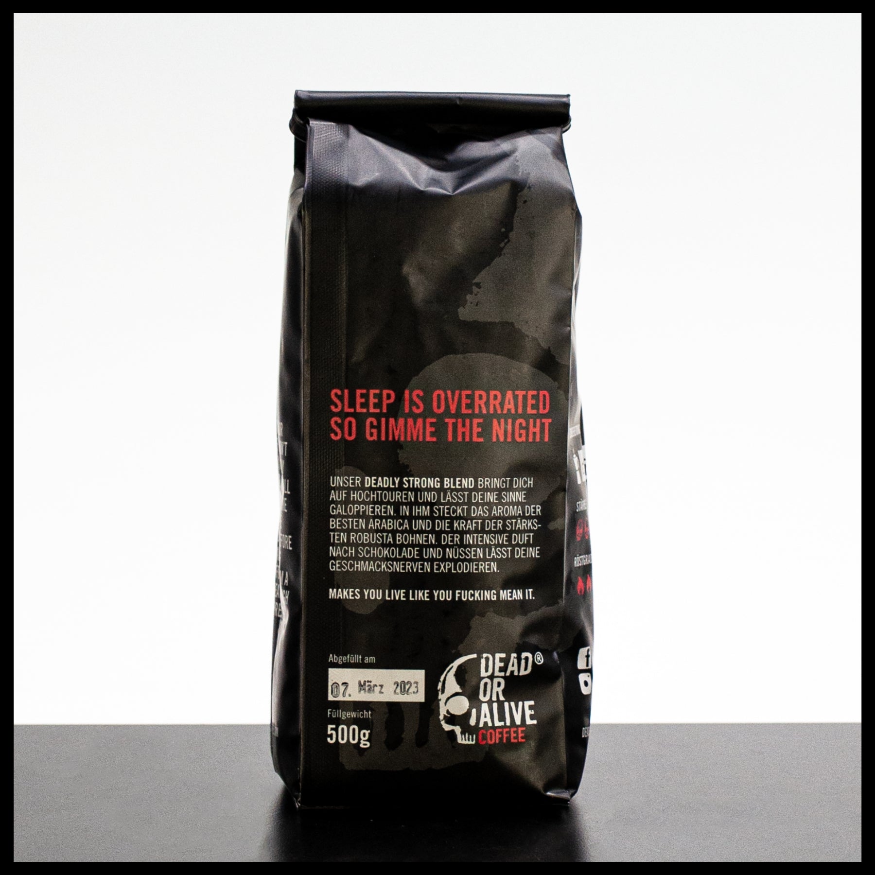 Dead or Alive Coffee Original "Deadly Strong" 500g - Trinklusiv