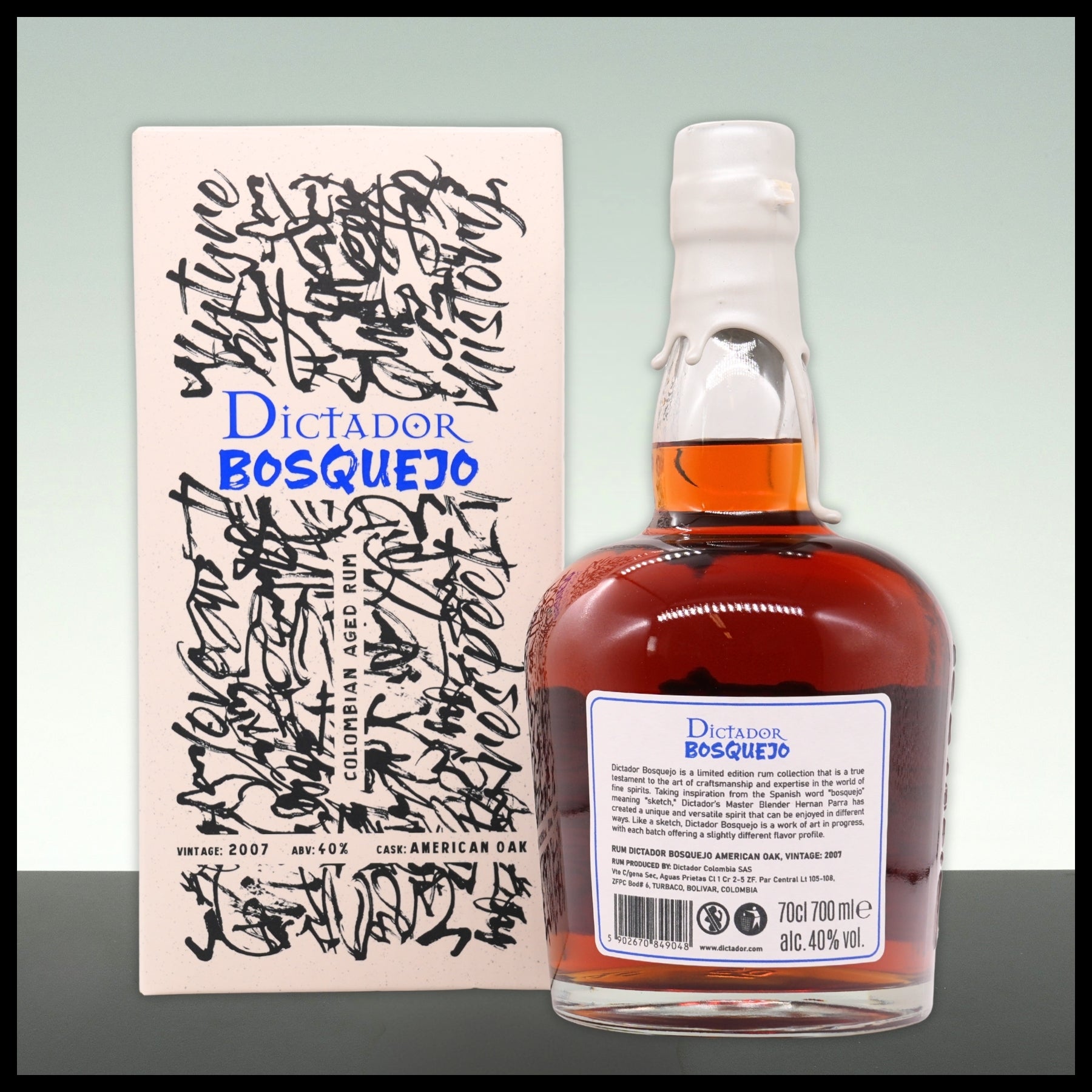 Dictador BOSQUEJO American Oak Cask Rum 2007 0,7L - 40% Vol. - Trinklusiv