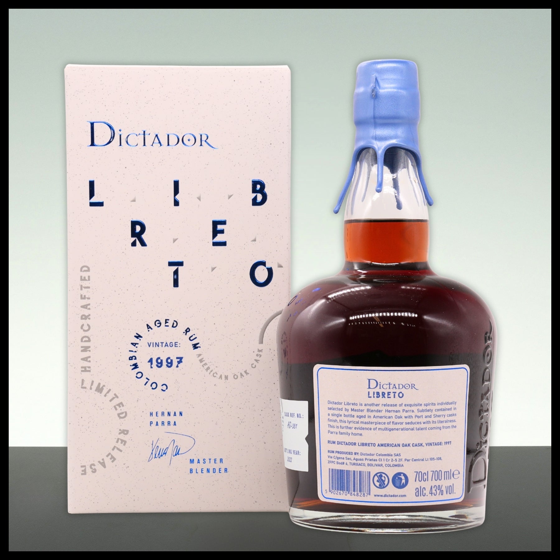 Dictador LIBRETO American Oak Cask Rum 1997 0,7L - 43% Vol. - Trinklusiv