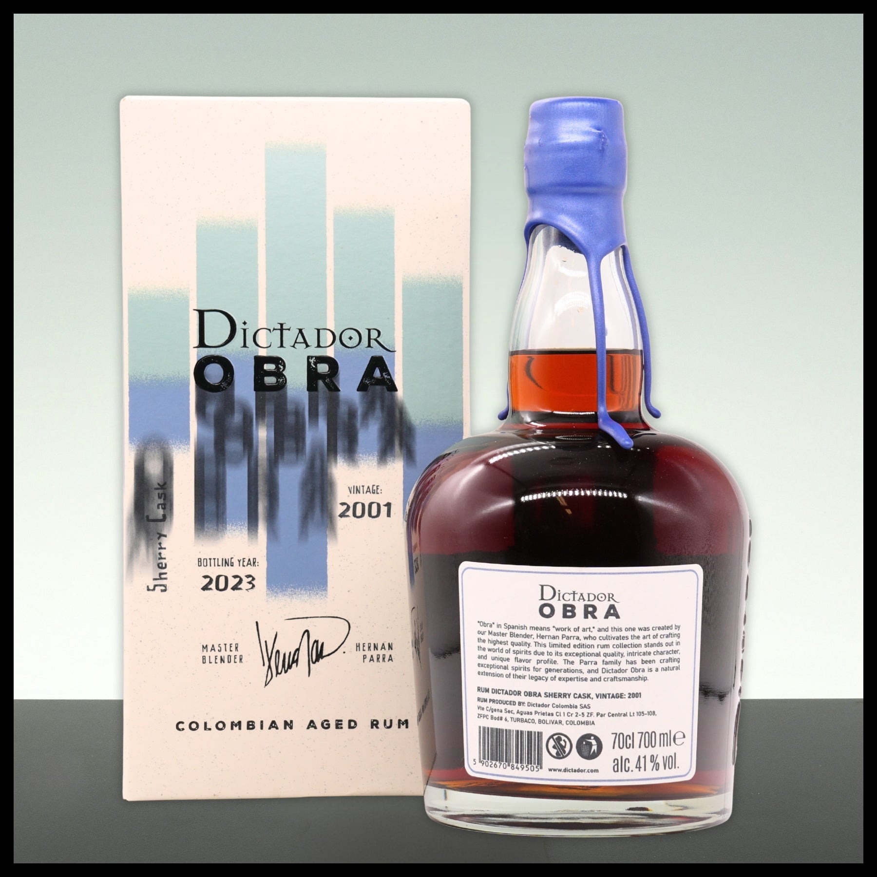 Dictador OBRA Sherry Cask Rum 2001 0,7L - 41% Vol. - Trinklusiv