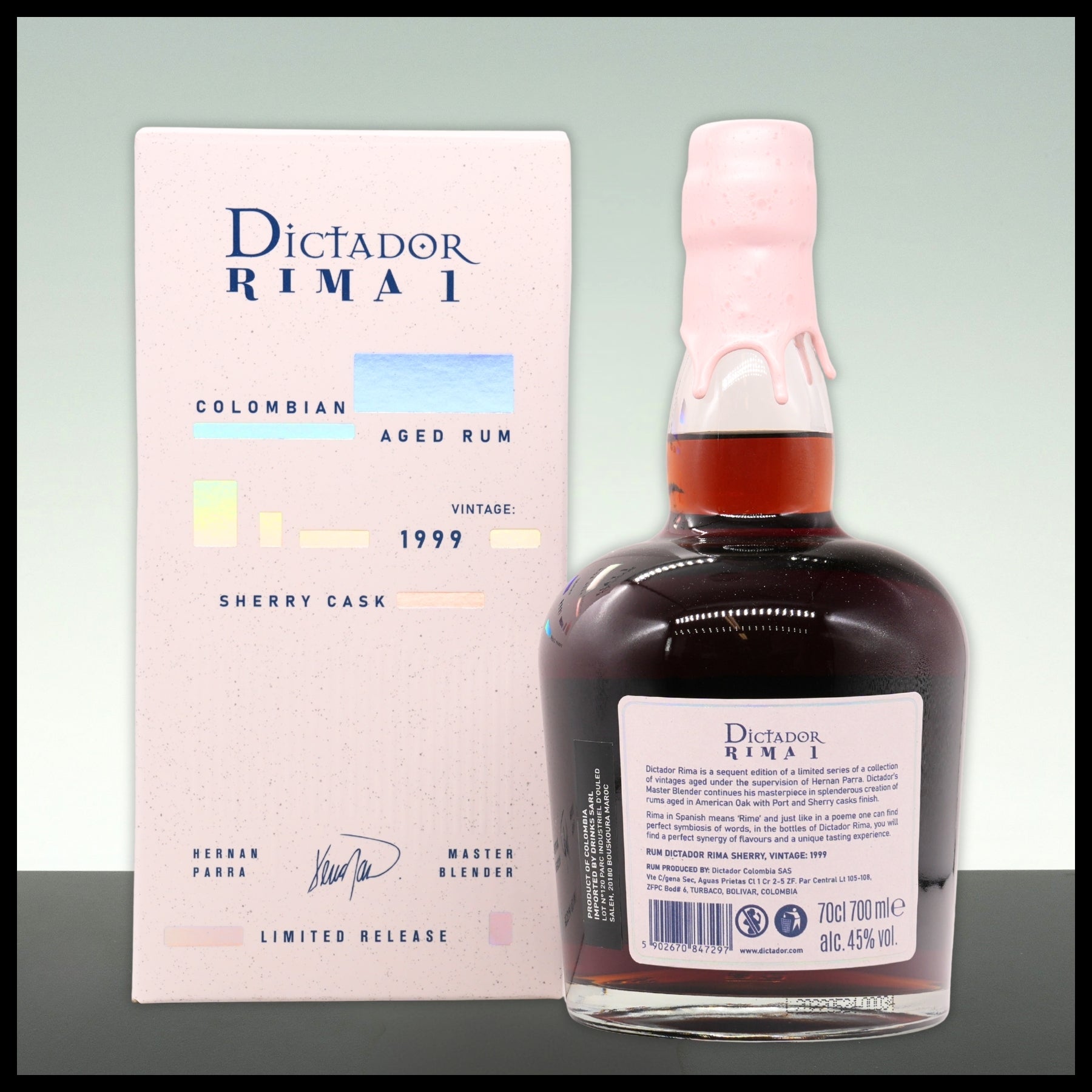 Dictador RIMA 1 Sherry Cask Rum 1999 0,7L - 45% Vol. - Trinklusiv