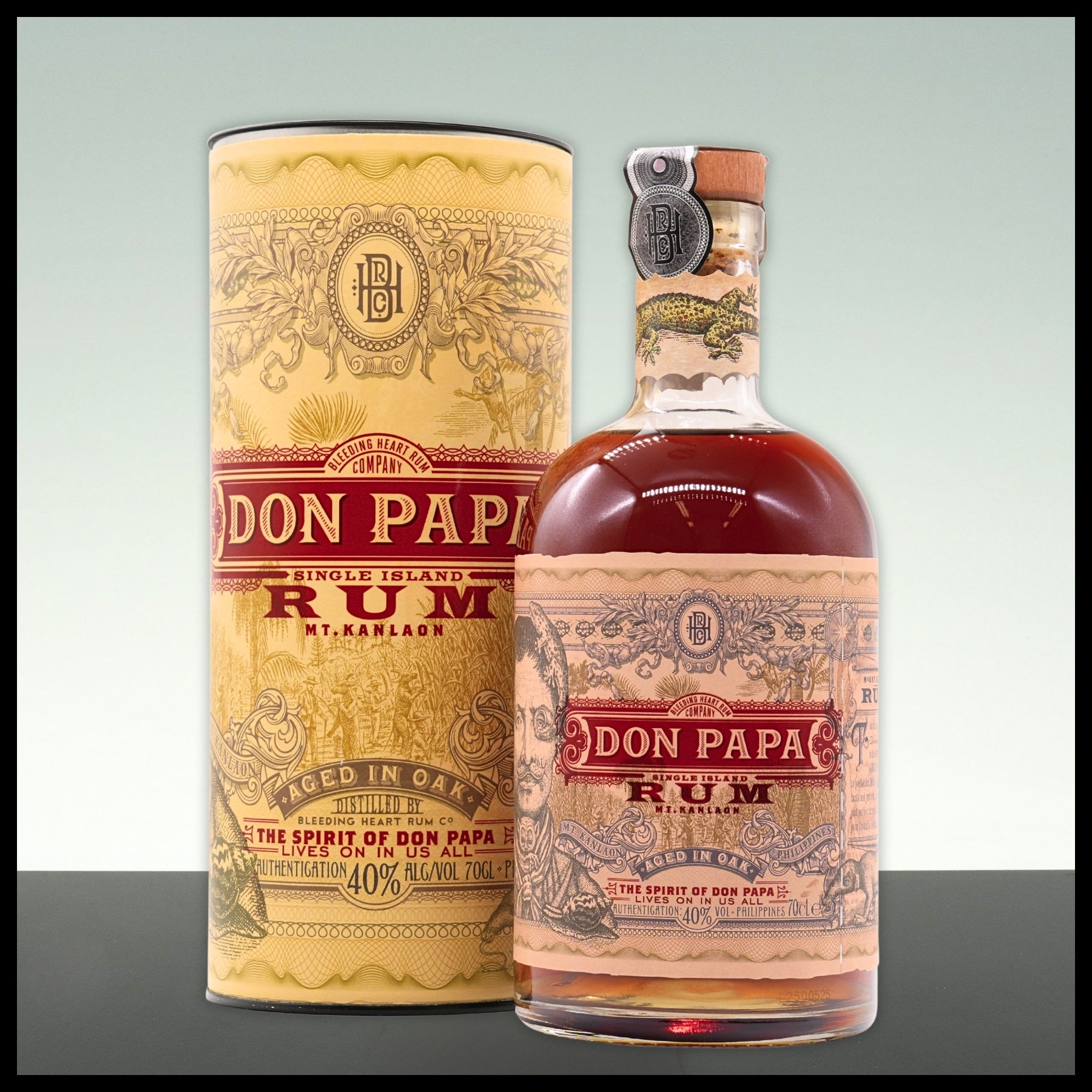 Don Papa Rum 7 YO Single Island mit Geschenkdose 0,7L - 40% Vol. - Trinklusiv