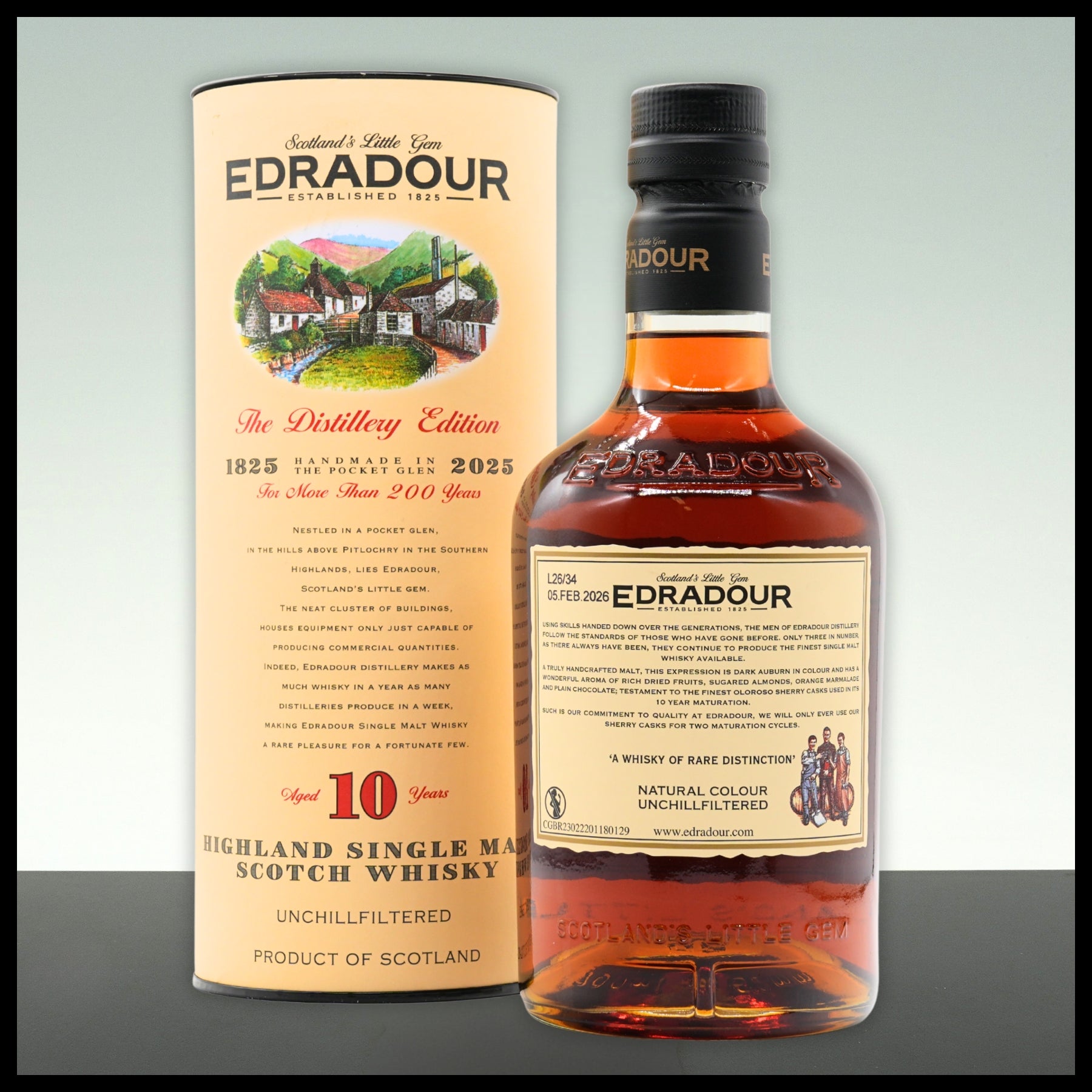 Edradour 10 YO Highland Single Malt Whisky 200 YEARS EDITION 0,7L - 46% Vol. - Trinklusiv