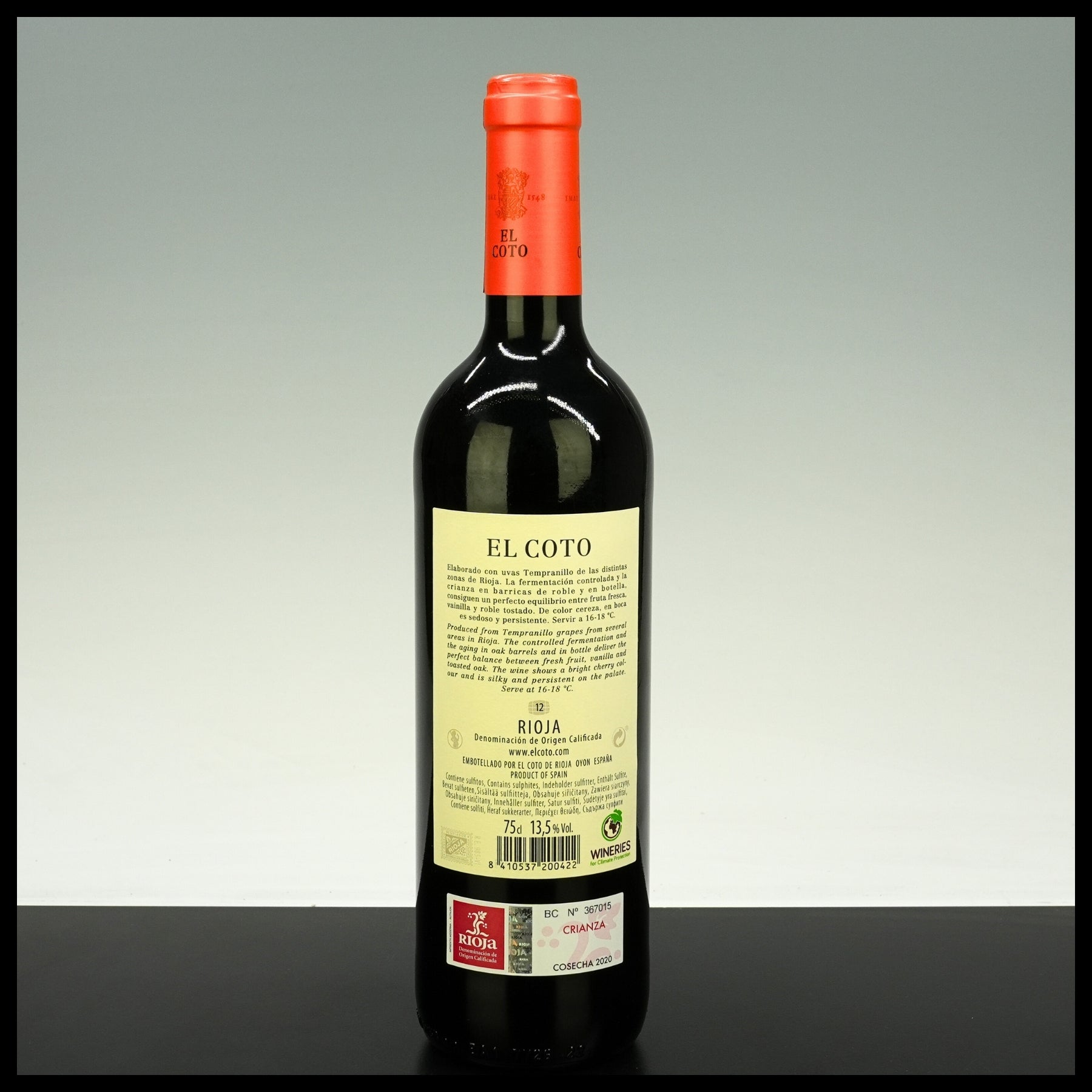 El Coto Rioja Crianza 2020 0,75L - 13,5% Vol.