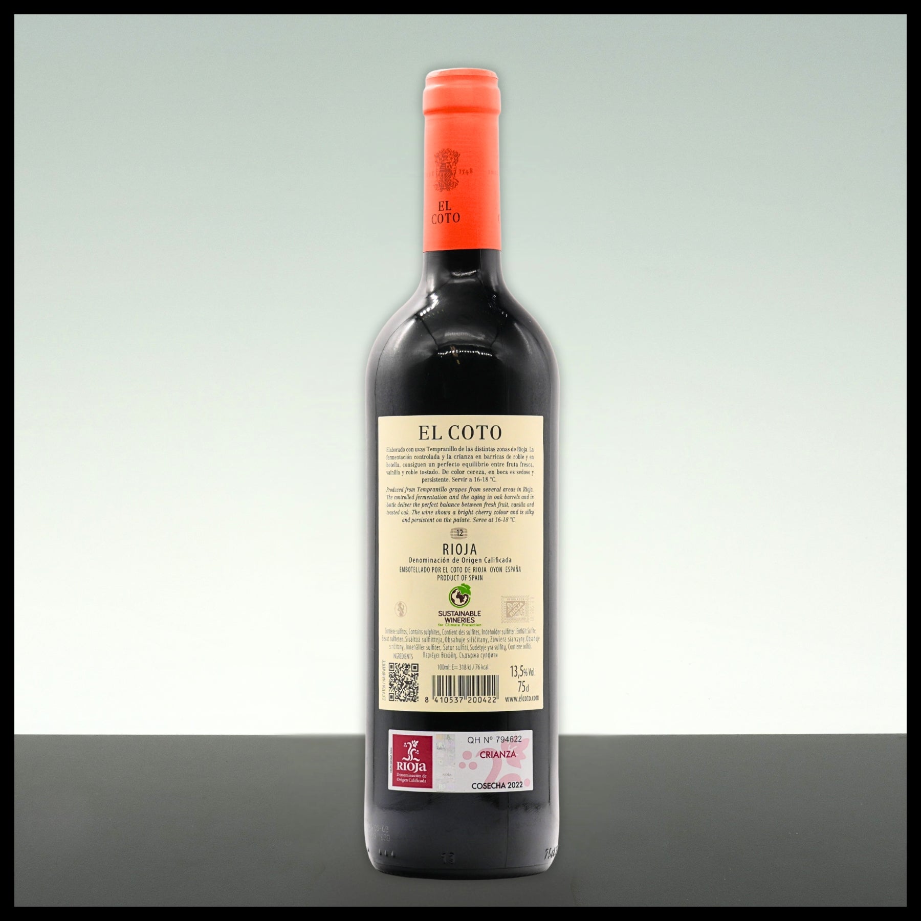 El Coto Rioja Crianza 2022 0,75L - 13,5% Vol.